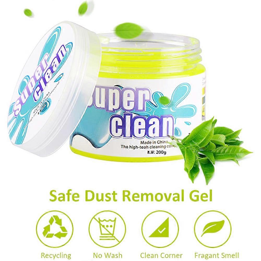 2Pcs Dust Cleaning Mudkeyboard Cleaner Universal Sticky Slime-Yellow