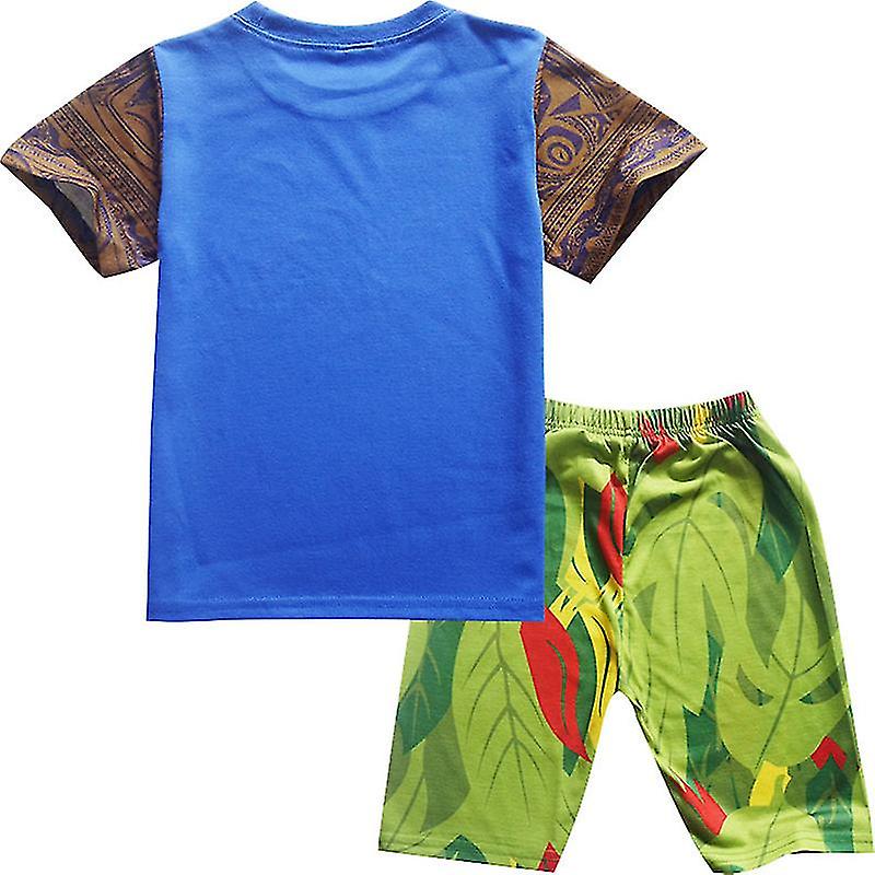 Moana Maui Kids Boys Short Sleeve Tops + Shorts Pajamas Set Pjs Sleepwear Nightwear