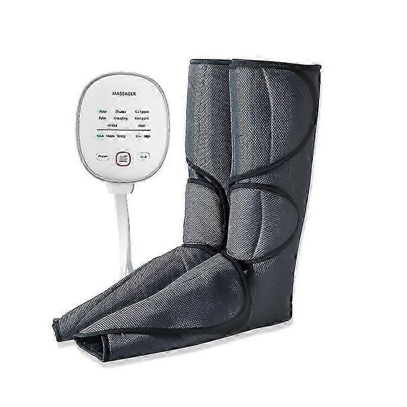 Air Pressure Leg Massager With Air Pressure Foot And Calf Massager With Handheld Controller Heat Function For 2modes3intensities