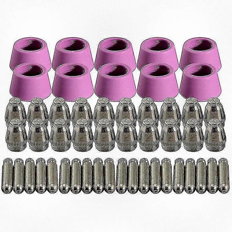 50pcs plasma cutting torch kit compatible with various models including AG-60 SG-55 WSD-60 for metal cutting tools