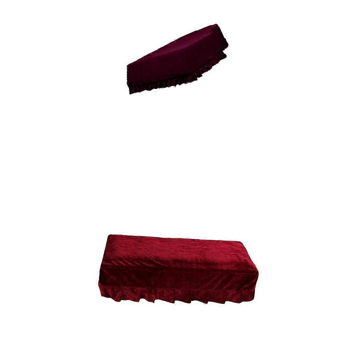 Grand Piano Velvet Bordered Dust Protective 1-θέσιο κάλυμμα πάγκου