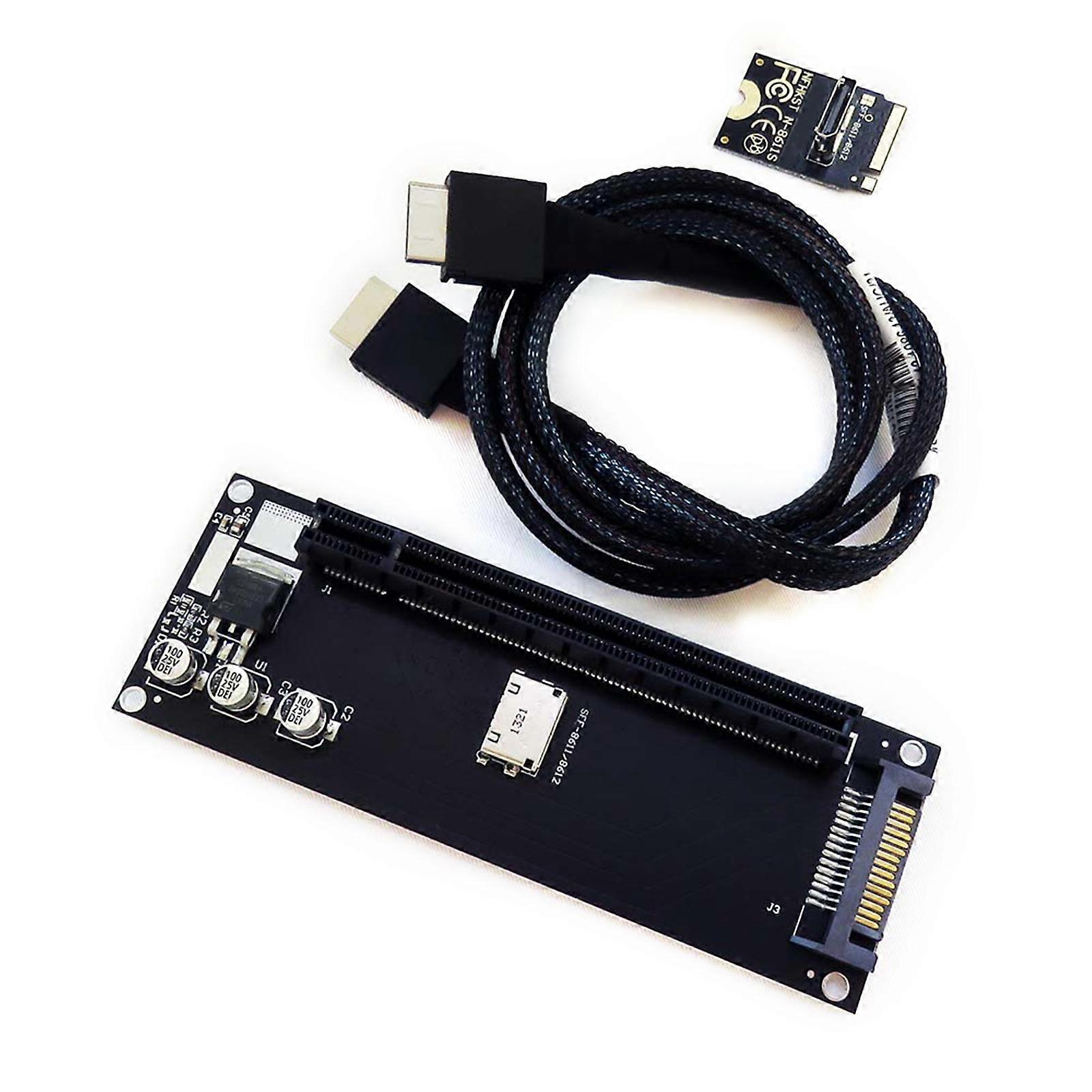 PCIE3.0 M-Key M.2 auf Oculink SFF-8612 SFF-8611 Host Adapter für GPD WIN Max2 Externe Grafikkarte & SSD