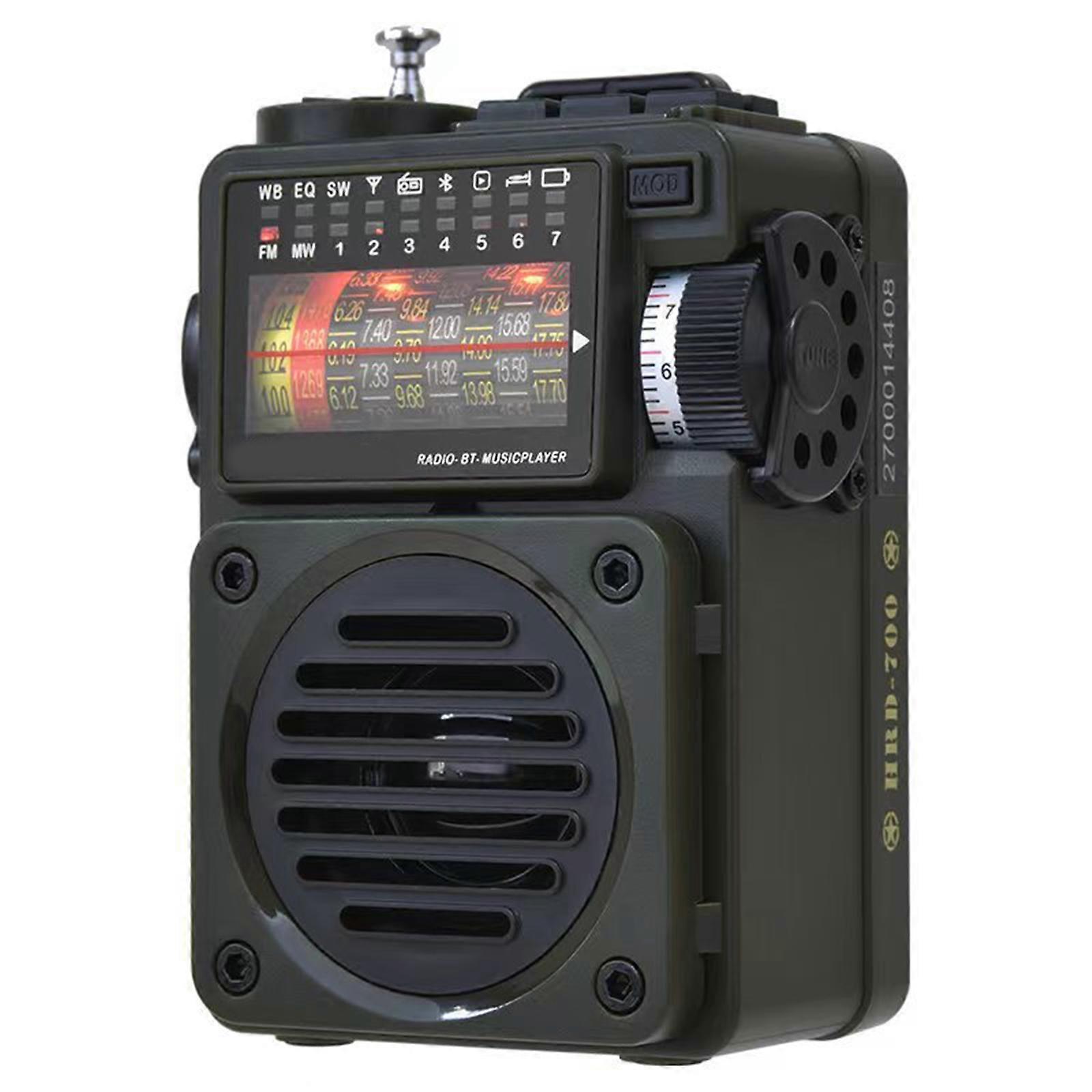 APP Control Full Band Radio, Portable AM/FM/SW/WB Weather Radio with Bluetooth, Pocket Radio Rechargeable
