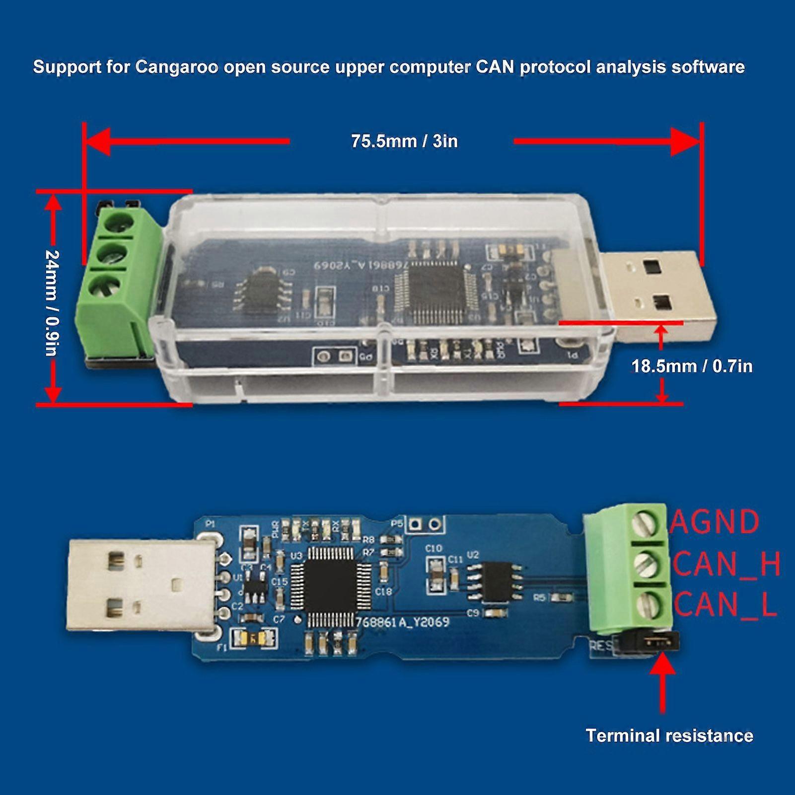 Højkvalitets USB til CAN-buskonverteradapter USB til CAN-modul TJA1051T/3...