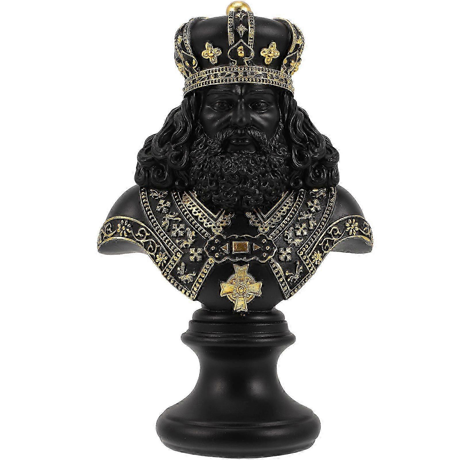 Tyylikäs shakkiveistos kotitoimiston työpöydän sisustukseen - 22,5x14cm