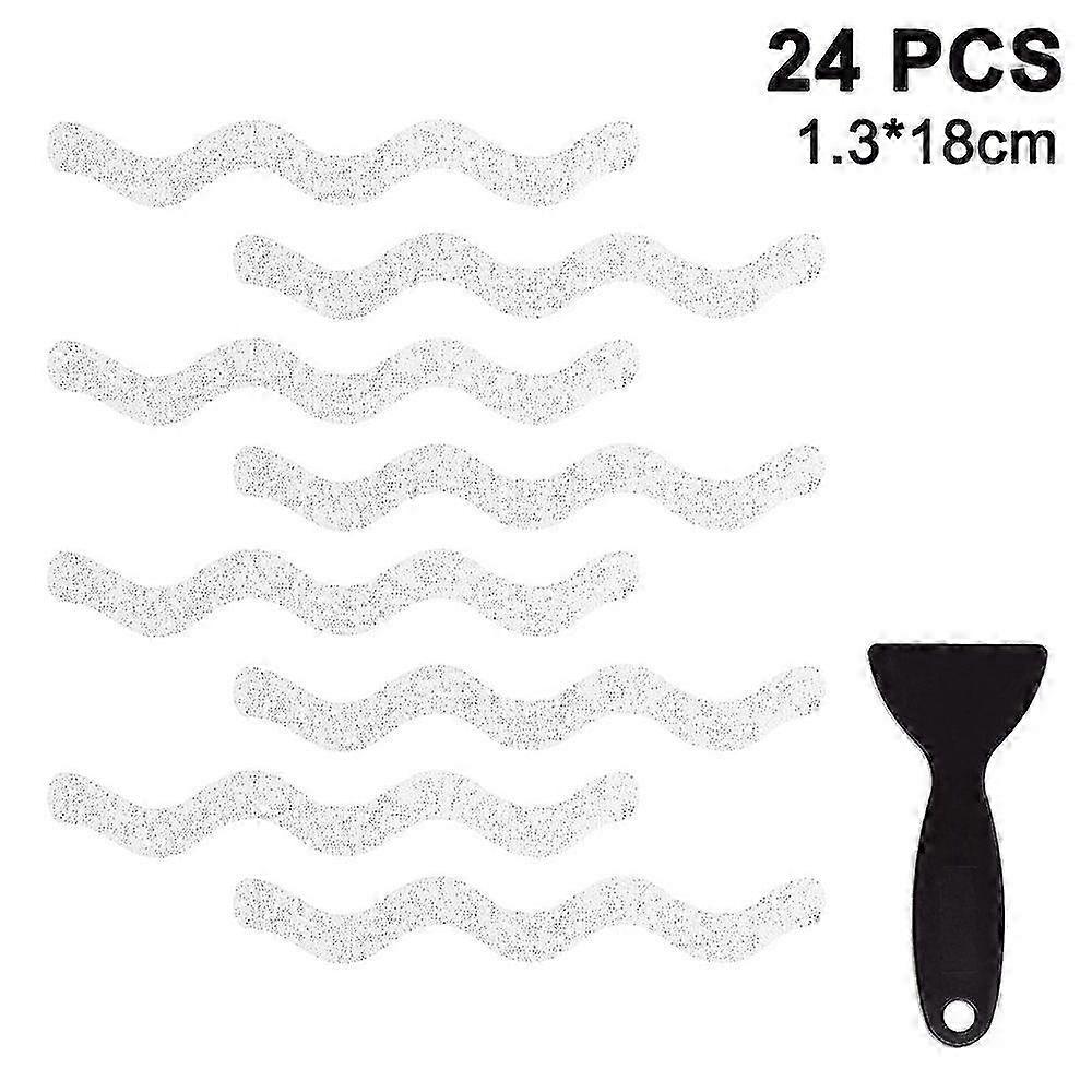 24pcs S-Shape Non-Slip Bath Stickers for Bathtubs to Prevent Slipping and Ensure Safety