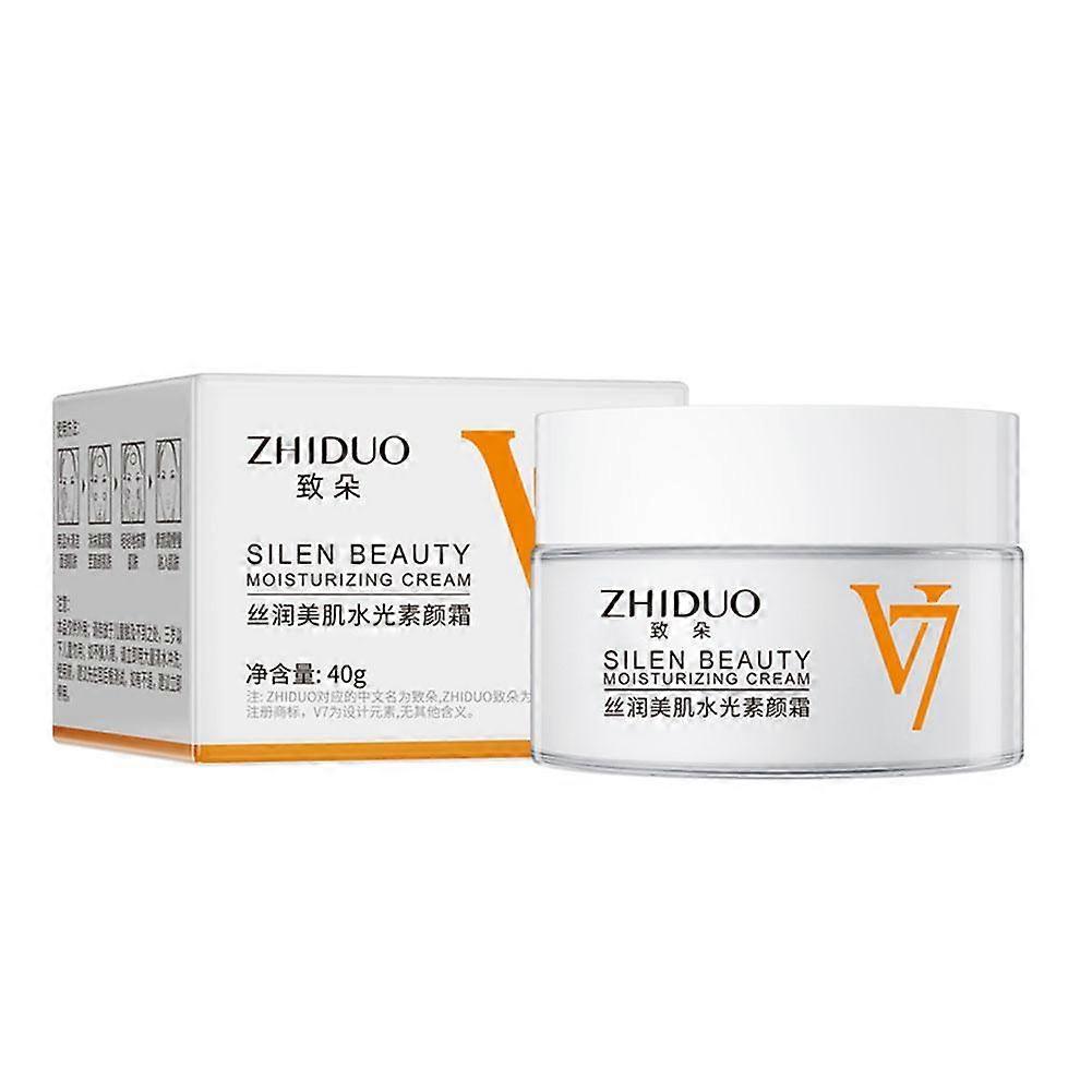 V7 Moisturizing Face Cream 40g Lightweight Tinted Formula for Brightening and Natural Nude Look All Skin Types