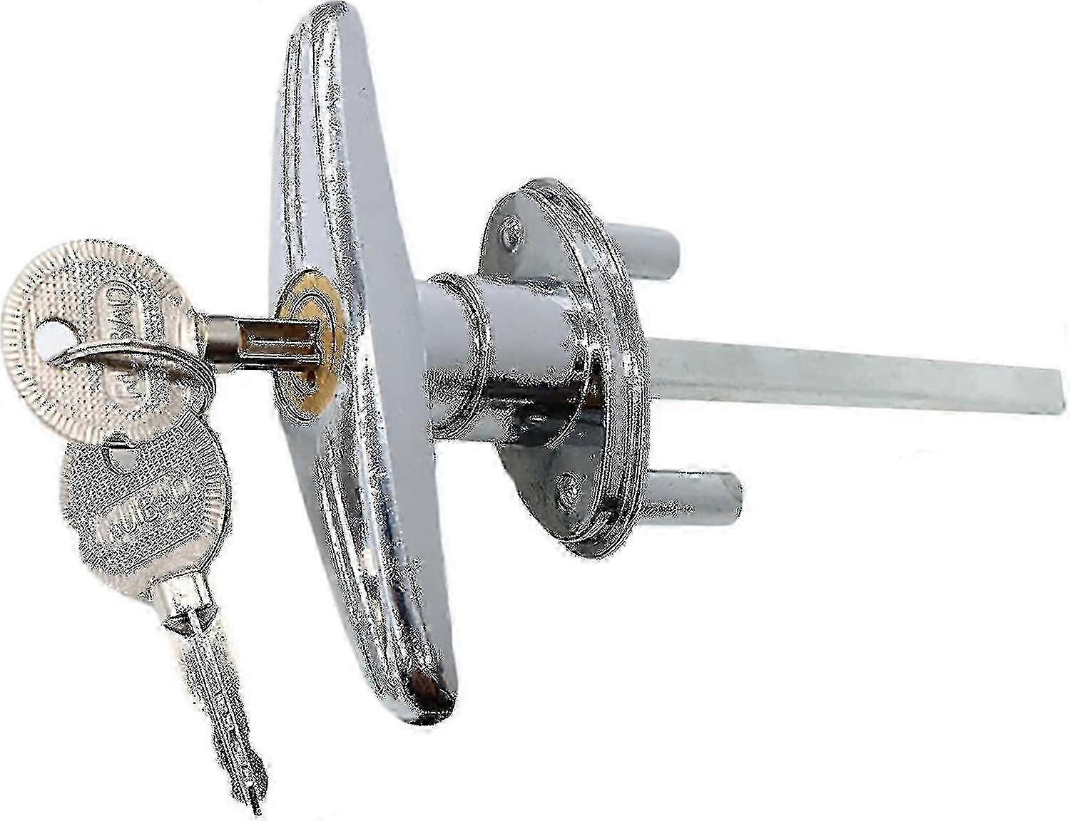 Universal Shed Door Lock T Handle Kit with 2 Keys - Garage Door Keyed T-Handle Lock-Good