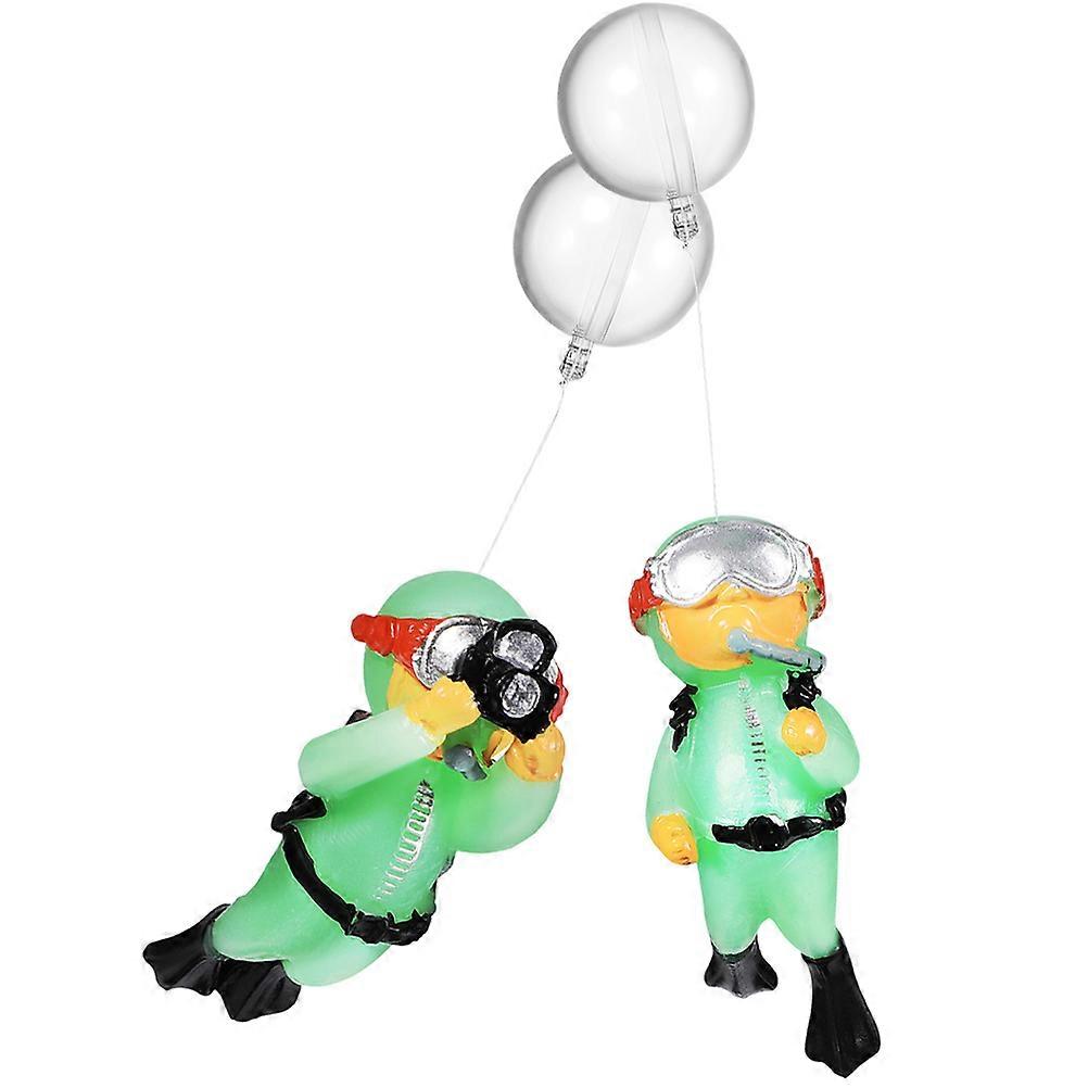 Adjustable Diver Aquarium Ornament, Enhancing Scene Without Affecting Fish