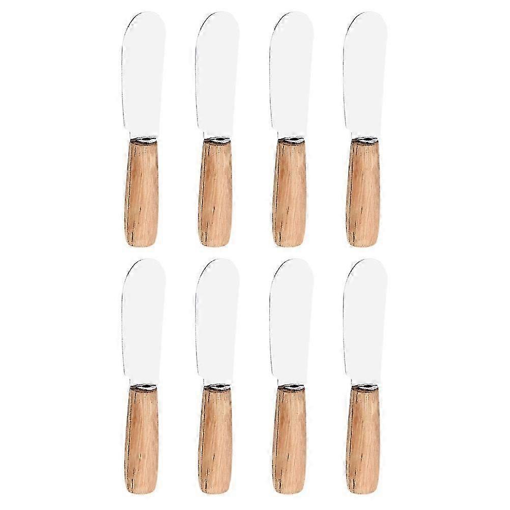 8 Stück Edelstahl-Butterspatel-Griff-Marmeladen-Pfannenwender für zu Hause (sortierte Farbe)