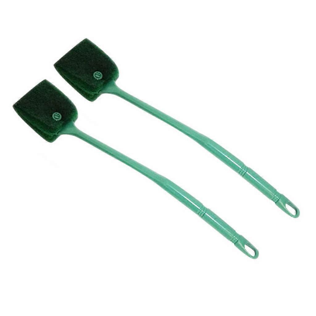 Aquarium Scraper Double Sided Sponge Brush Cleaner Non-Slip Handle
