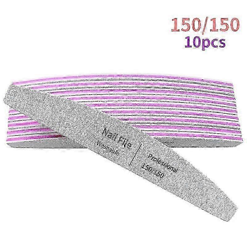 プロフェッショナルネイルヤスリセット 100-180グリット マニキュア、バフ研磨用 - 10pcs