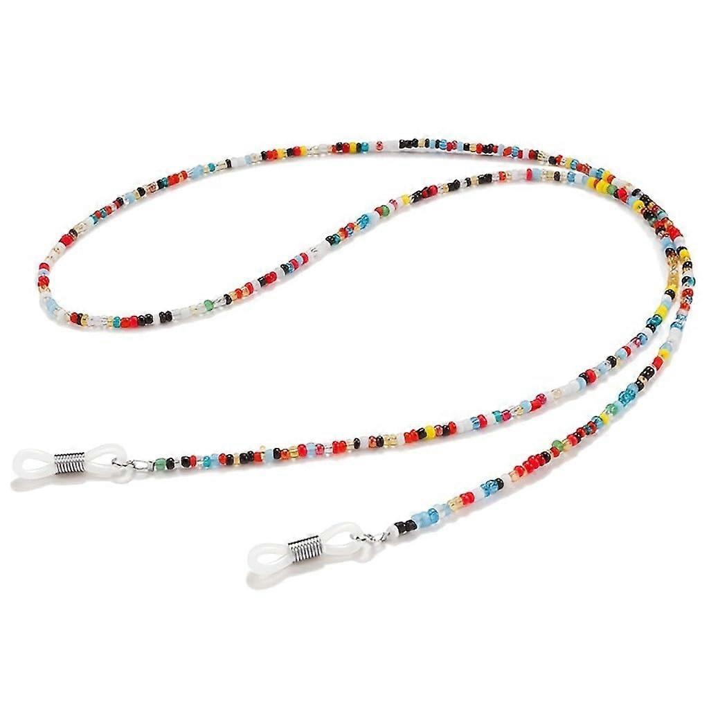Eyeglass Cha with Advanced Feel Seven Color Rice Bead Eyeglass Cha and Hanging Cha