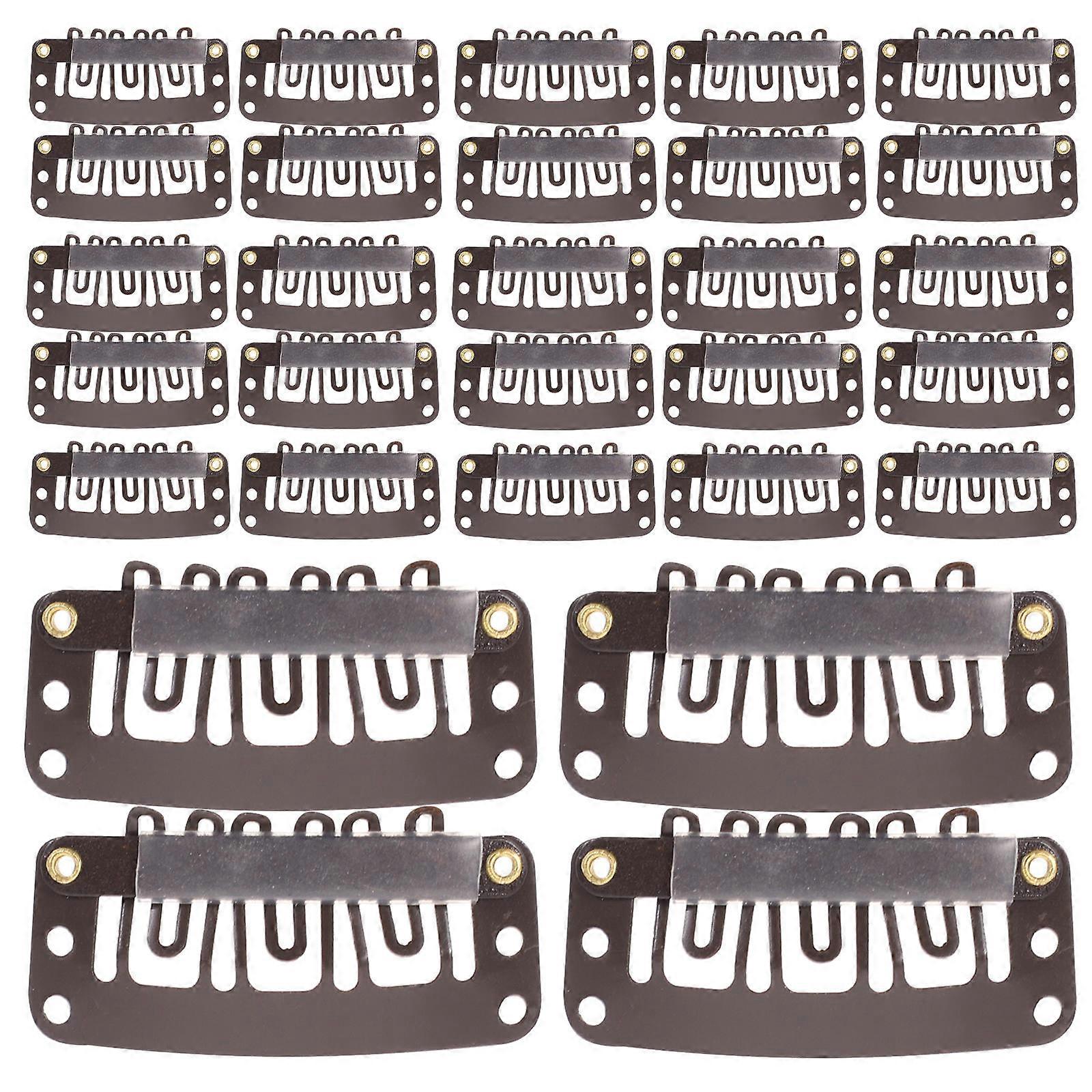 60PCS Durable Metal Hair Extension Clips for Wigs, Braids & DIY Hairpieces – Easy to Use, No Fading or Deformation