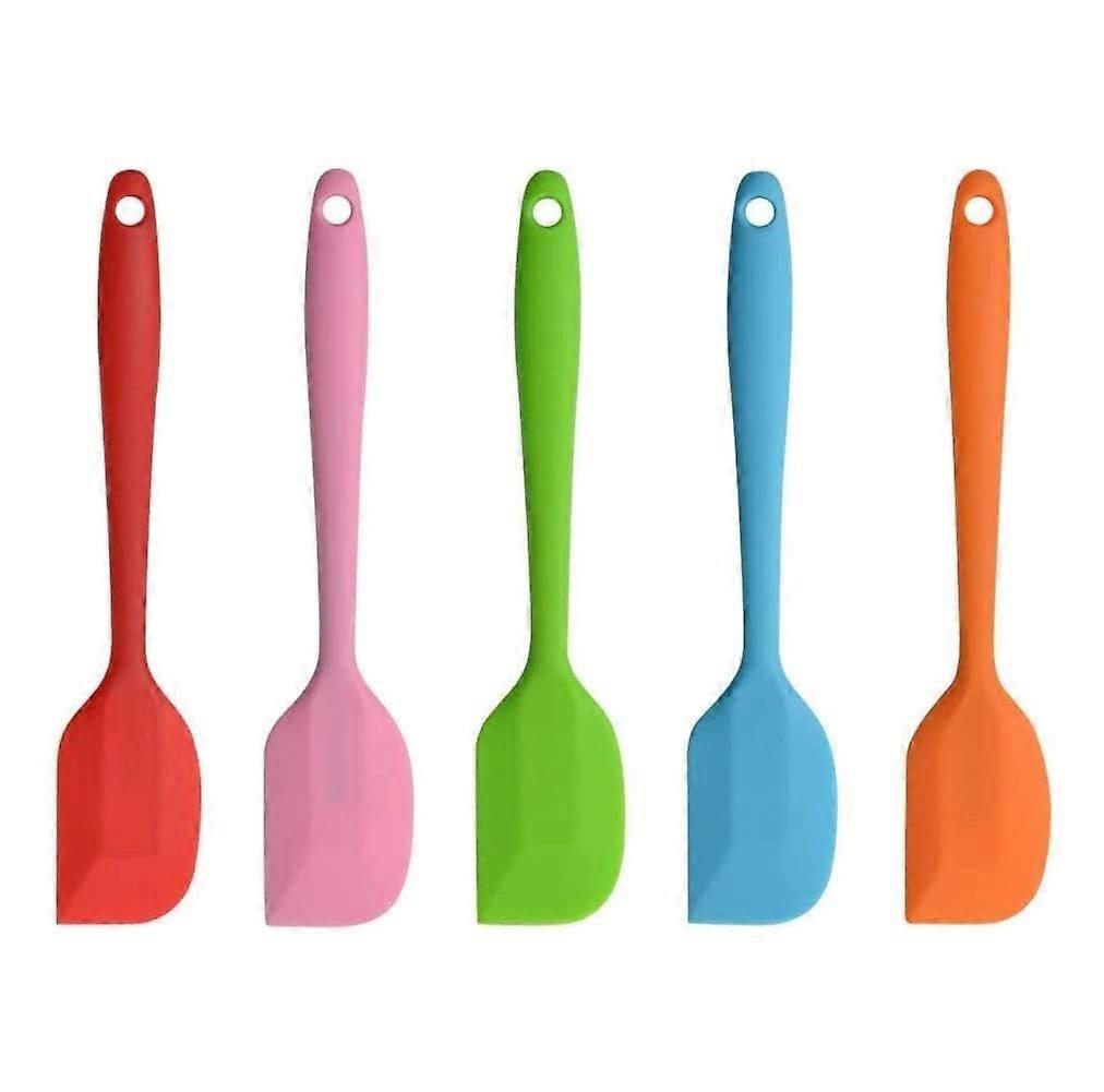 5 Piece Dough Scraper Set Silicone Spatula with Metal Core for Baking