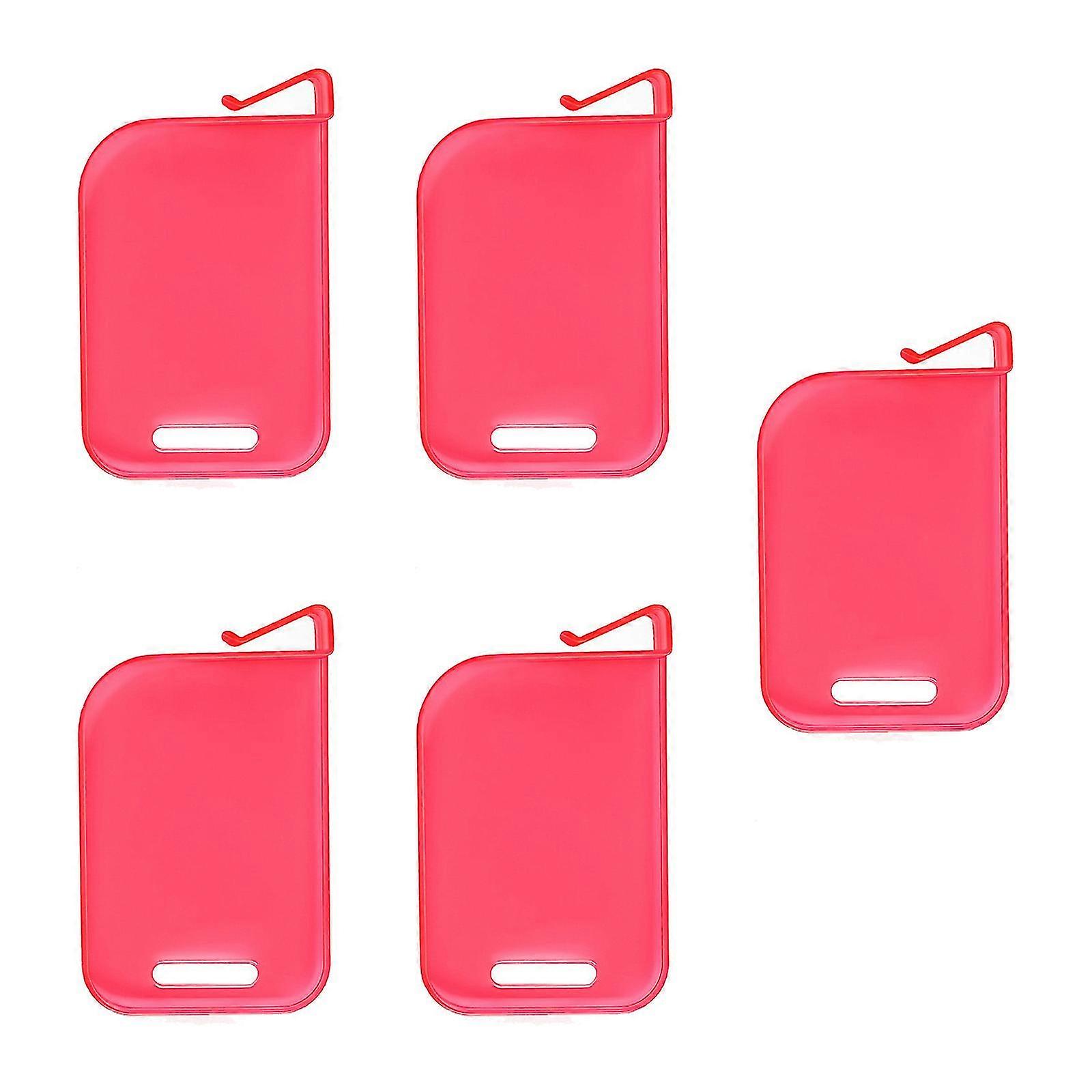 5Pcs Plastic Trading Card Box Baffle Clip Card Storage Partition Board Card Box Divider Clapboard Easy to Install Red 2025