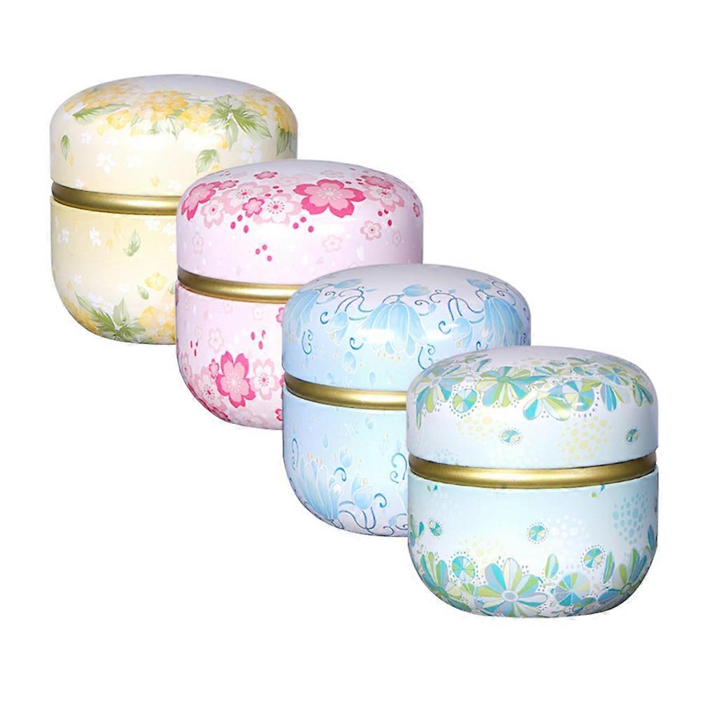 Iron Packing Box Iron Wrapping Can For Banquet Light Blue 8.5*8.7cm 4Pcs
