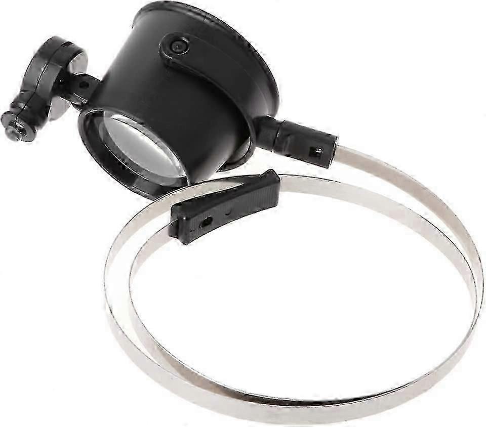 Small head-mounted LED light 15 times magnifying glass watch repair magnifying glass