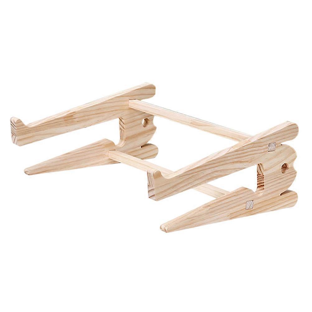 Computer Stand with Synthetical Material for Laptop Use Khaki Color Easy to Assemble and Store 1Pc