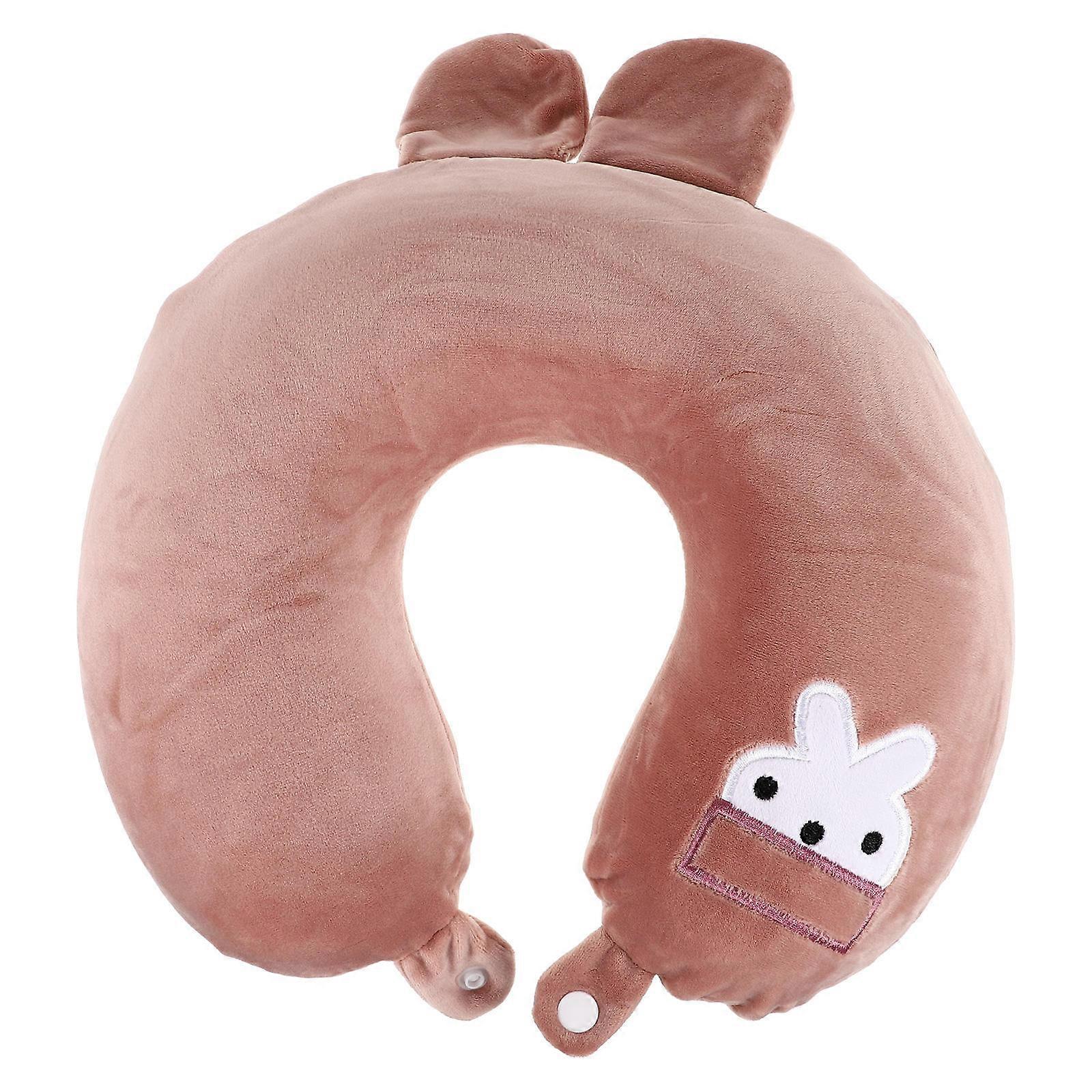 電車用寝形枕スイカレッド29X28CM旅行用1個