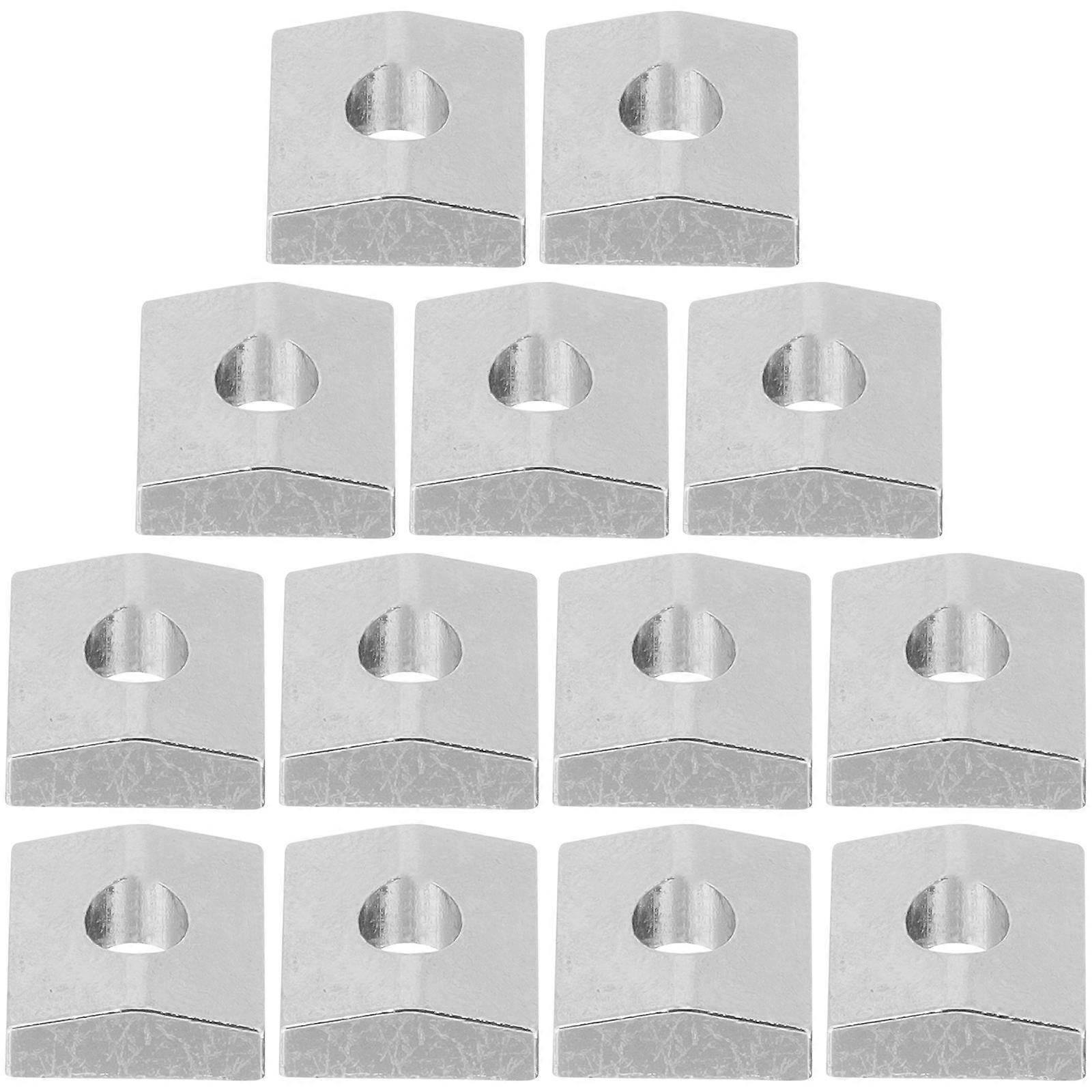 Metal Guitar String Block Electric Guitar Locking Nut Clamp Precision Construction Silver 1.1x1.1cm 15Pcs