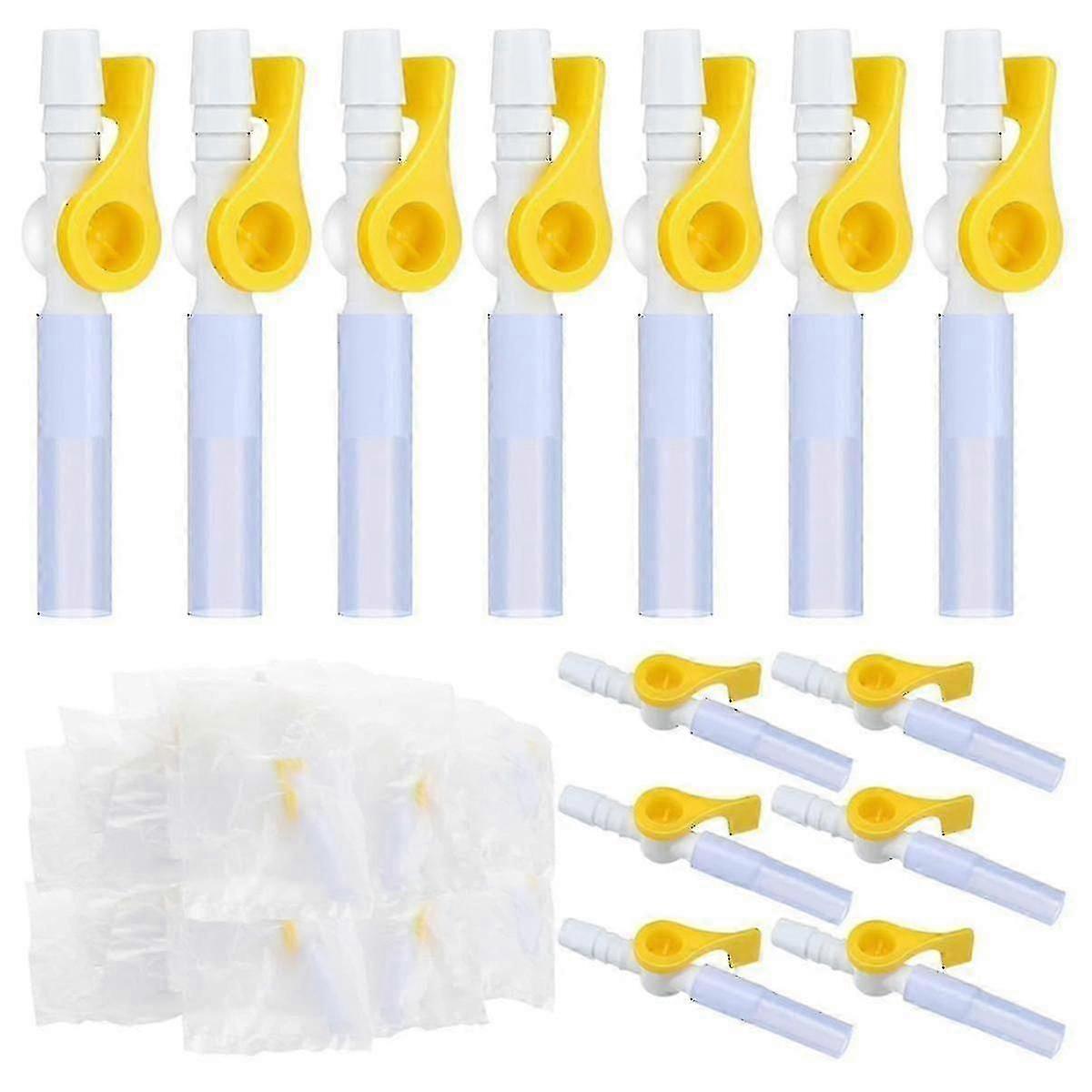 15 Pack Catheter Valve Individually Package Urine Drainage Catheter Bag Valves with Smooth Edges an SZRH A-S