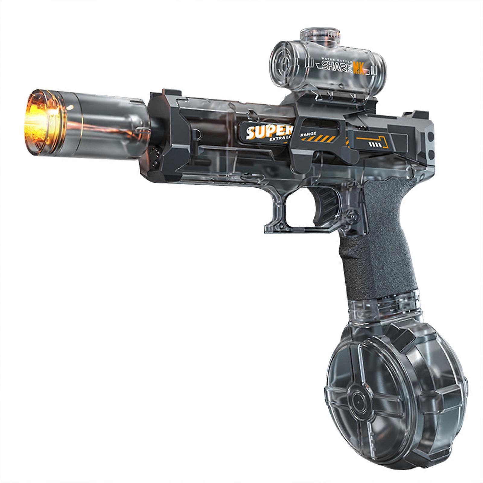 Kids Electric Water Shooting Toy Long Range Blaster with Interactive Lighting for Pool, Beach, Summer Fun, Battery Powered