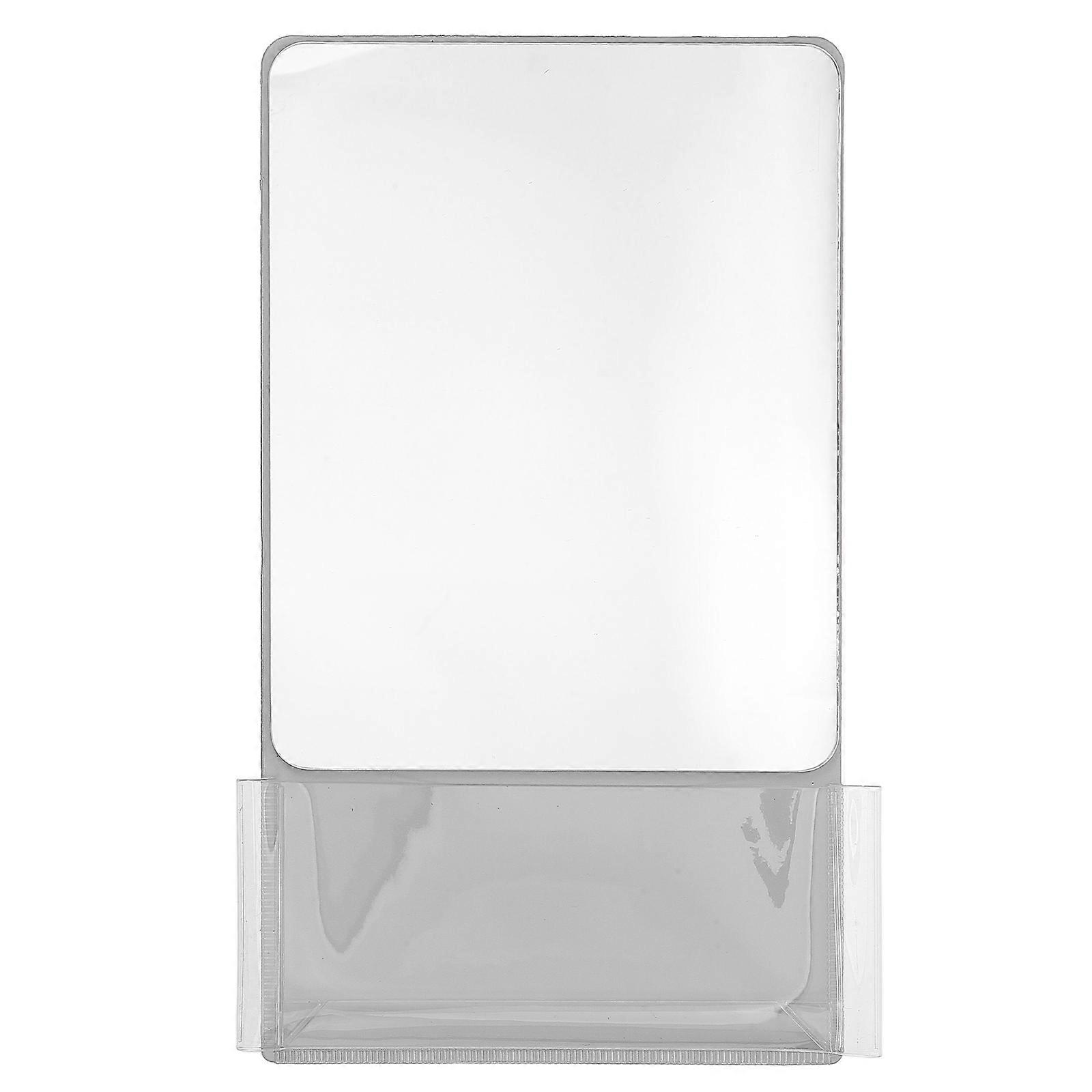 Locker Mirrors Magnetic Portable with Storage Bag Round Cornered Grey 9.4 5.5 1.0in Multifunctional Use 1Pack