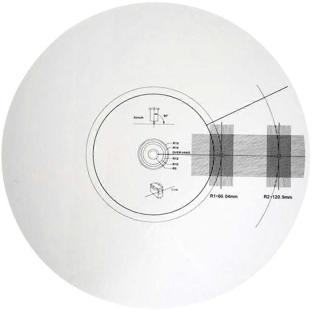 Vinyl Record Calibration Plate Accurate Distance Gauge & Protractor Adjustment Tool for Turntable, Durable Slip Ruler with Scale for Precise