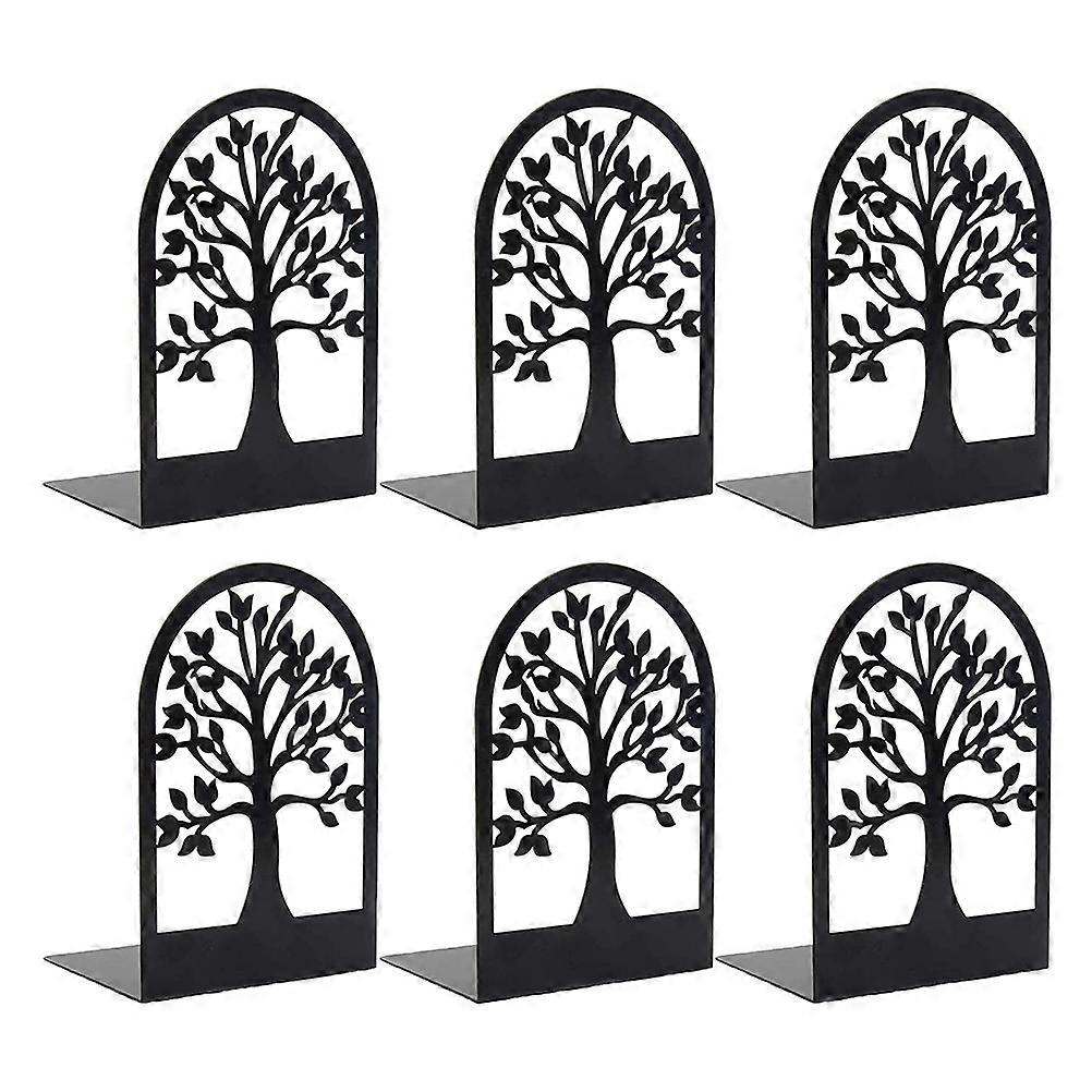 6pcs Bookends, Stylish Desktop Organizer for Books and Documents, Adorable Home Office Accessory to Keep Books Tidy and Prevent Tipping