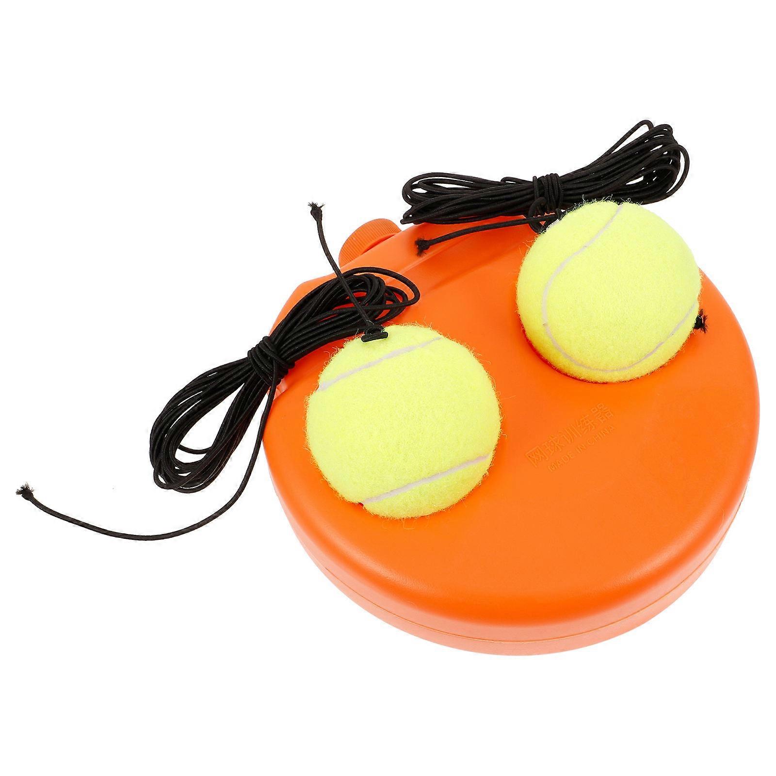 Dispositif d’entraînement de tennis portable Dispositif d’entraînement Sports de plein air Base carrée Orange 1Set