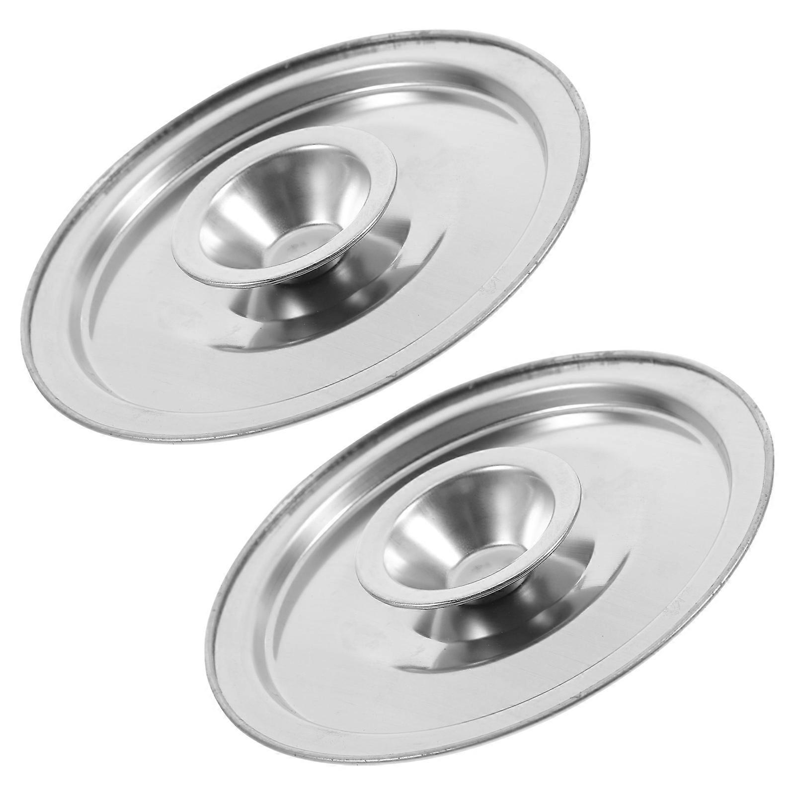 Metall Gewürztopf Abdeckung Runde Form Einfach - Sparendes Küchengerät 10,50 x 10,50 x 1,00 cm 2Set