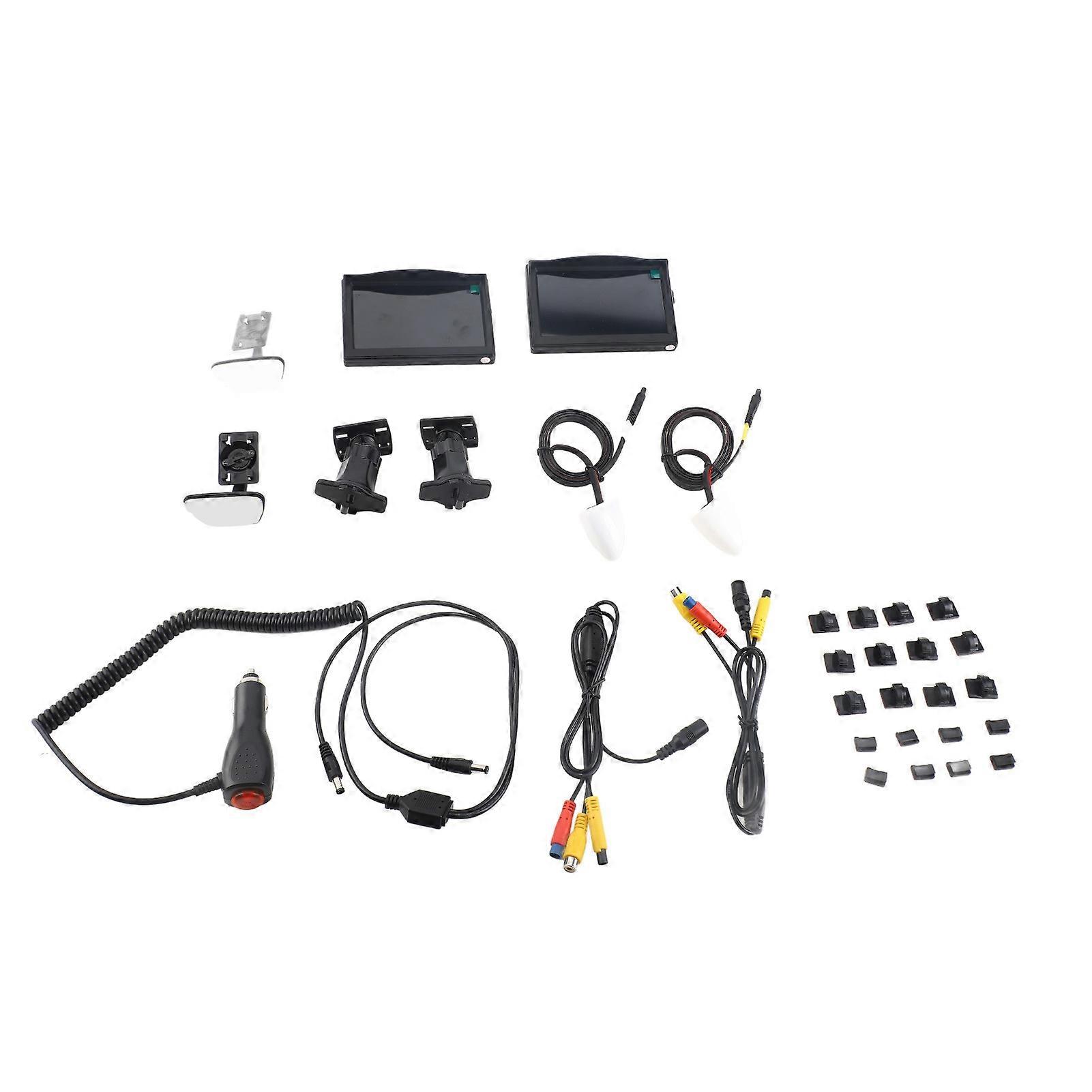 Side view camera kit with 5in LCD monitor for easy parking assistance