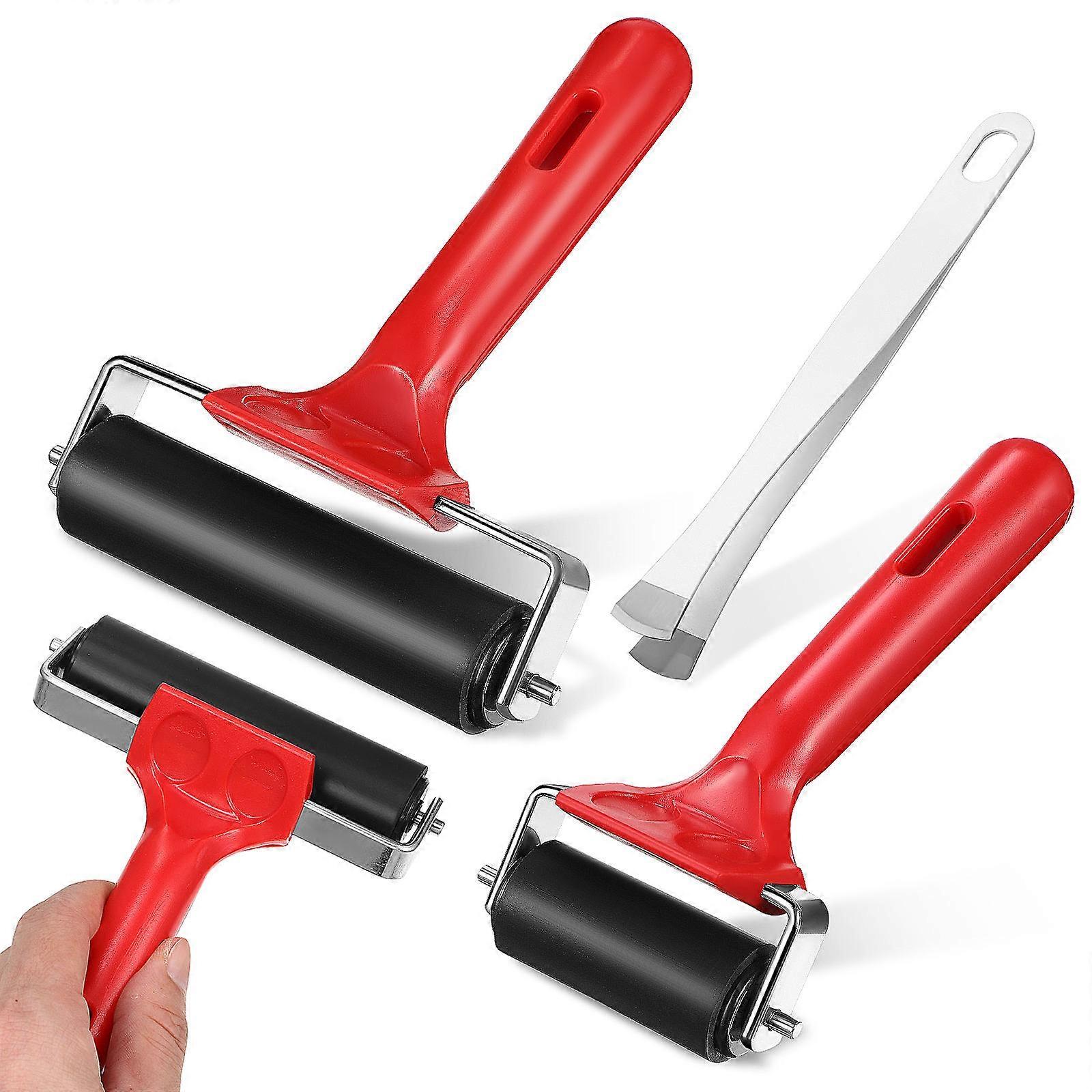 Hand Roller Tool Rollers Mat Remover Tools for DIY Enthusiasts Crease Removal Metal 2Pcs