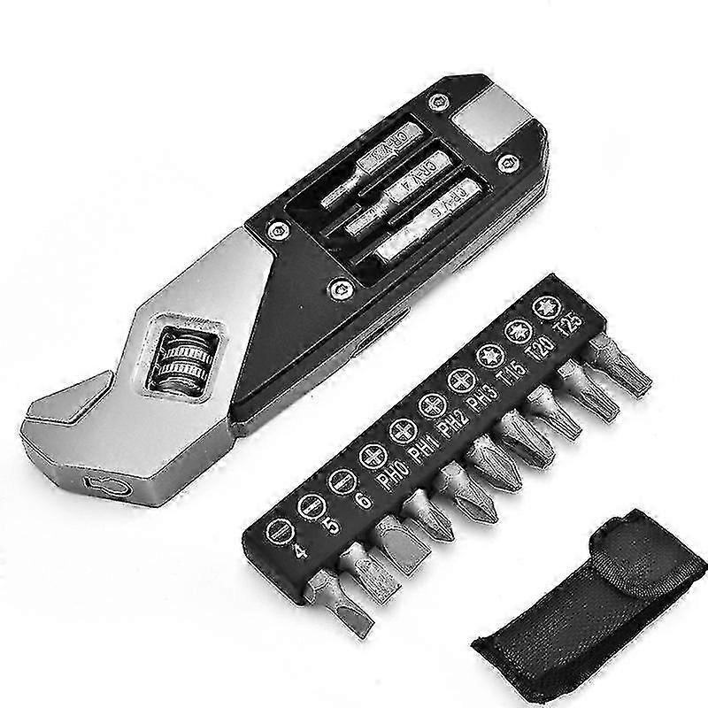 Adjustable Wrench Foldable Allen Wrench Multi-function Wrench With Screwdriver