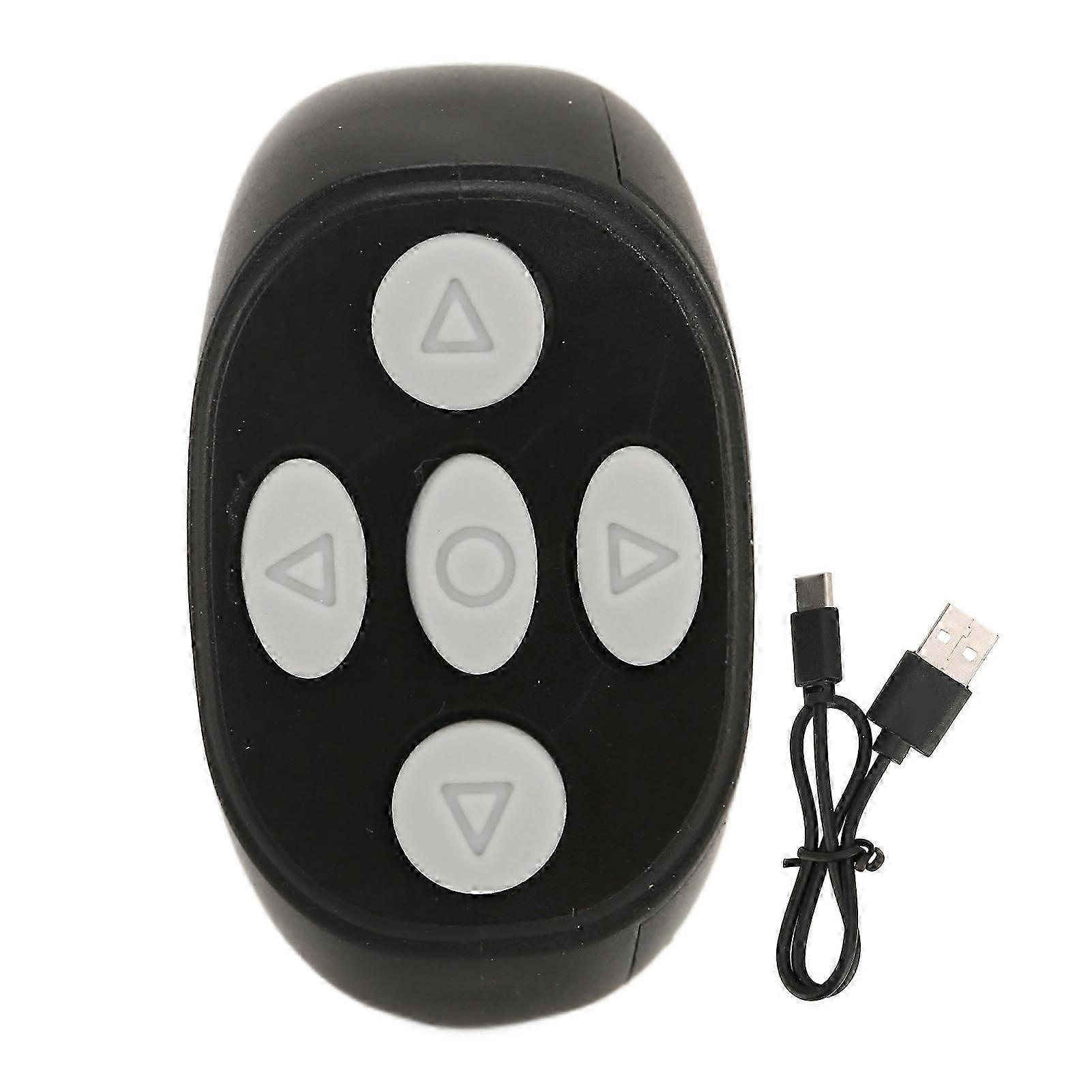 Bluetooth Remote Control Multi Function Ring Design Wireless Phone Selfie Shutter for Home Black