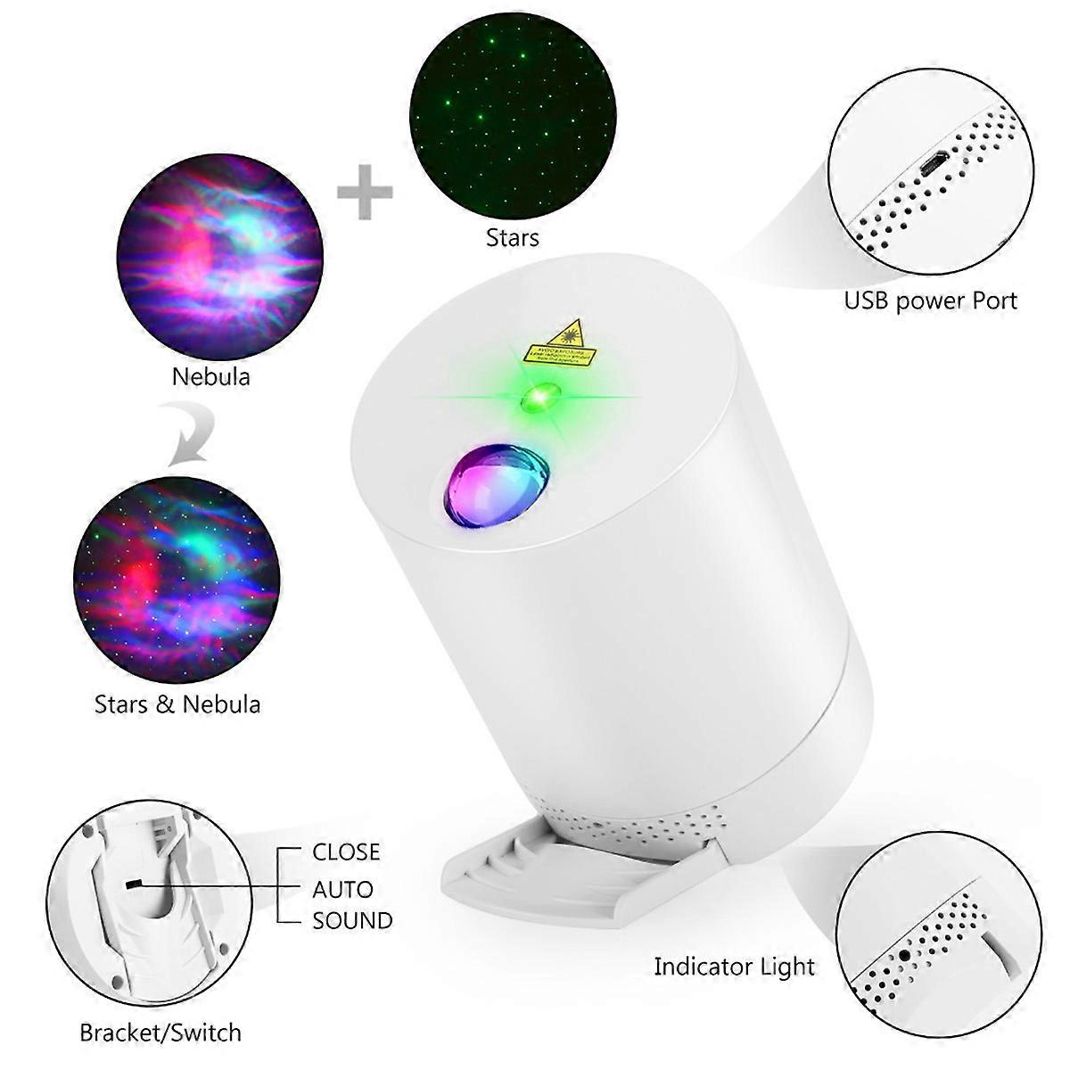 Star Sky Projector, Ocean Wave Galaxy Light with Remote Control, Nebula for Kids Room with Adjustable Speed ​​and Brightness,Star Projector, LED Star