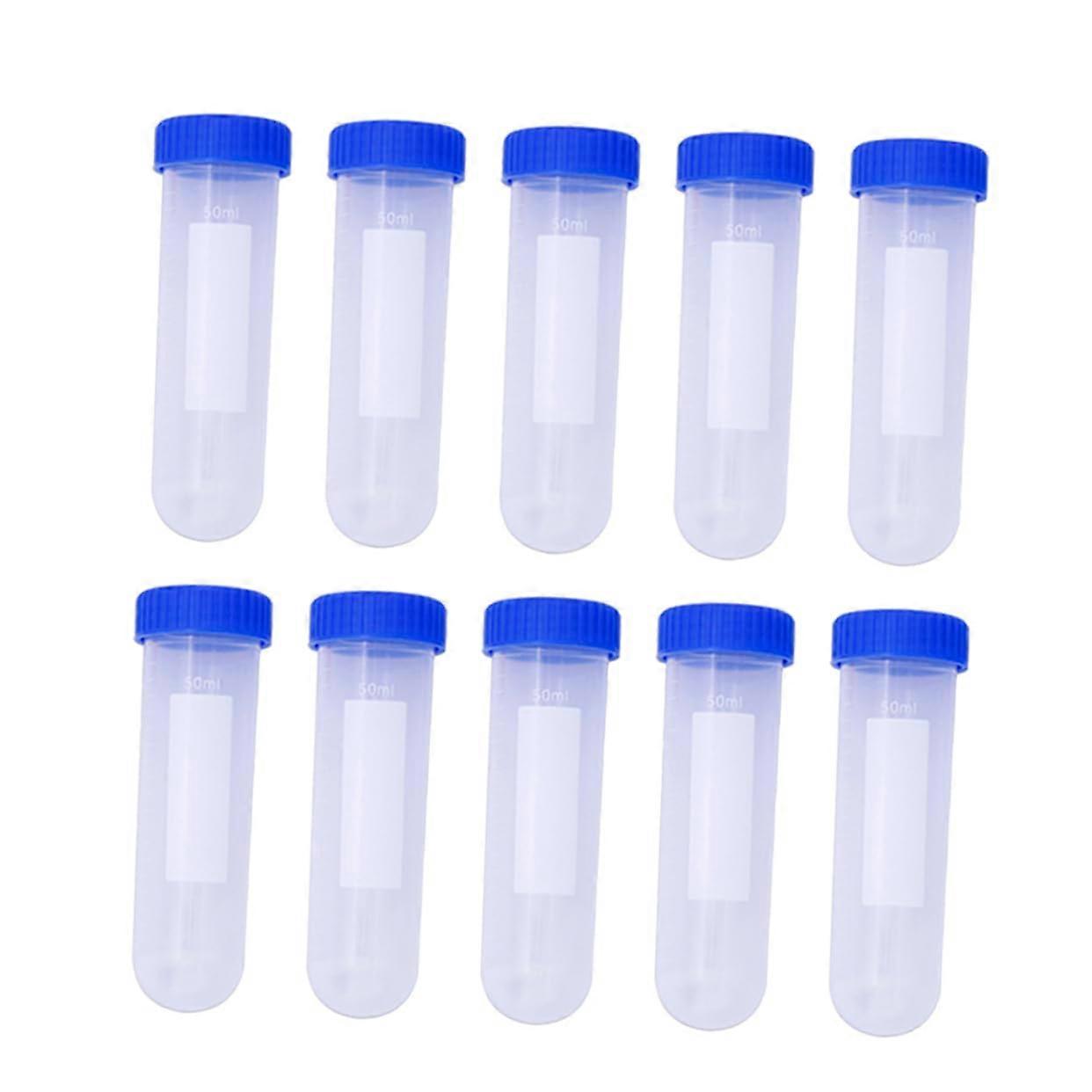 Pack of 10 Storage Basket Bottles for Beads and Needles, Clear Plastic Organizers with Lids for Desk and Sewing Machine