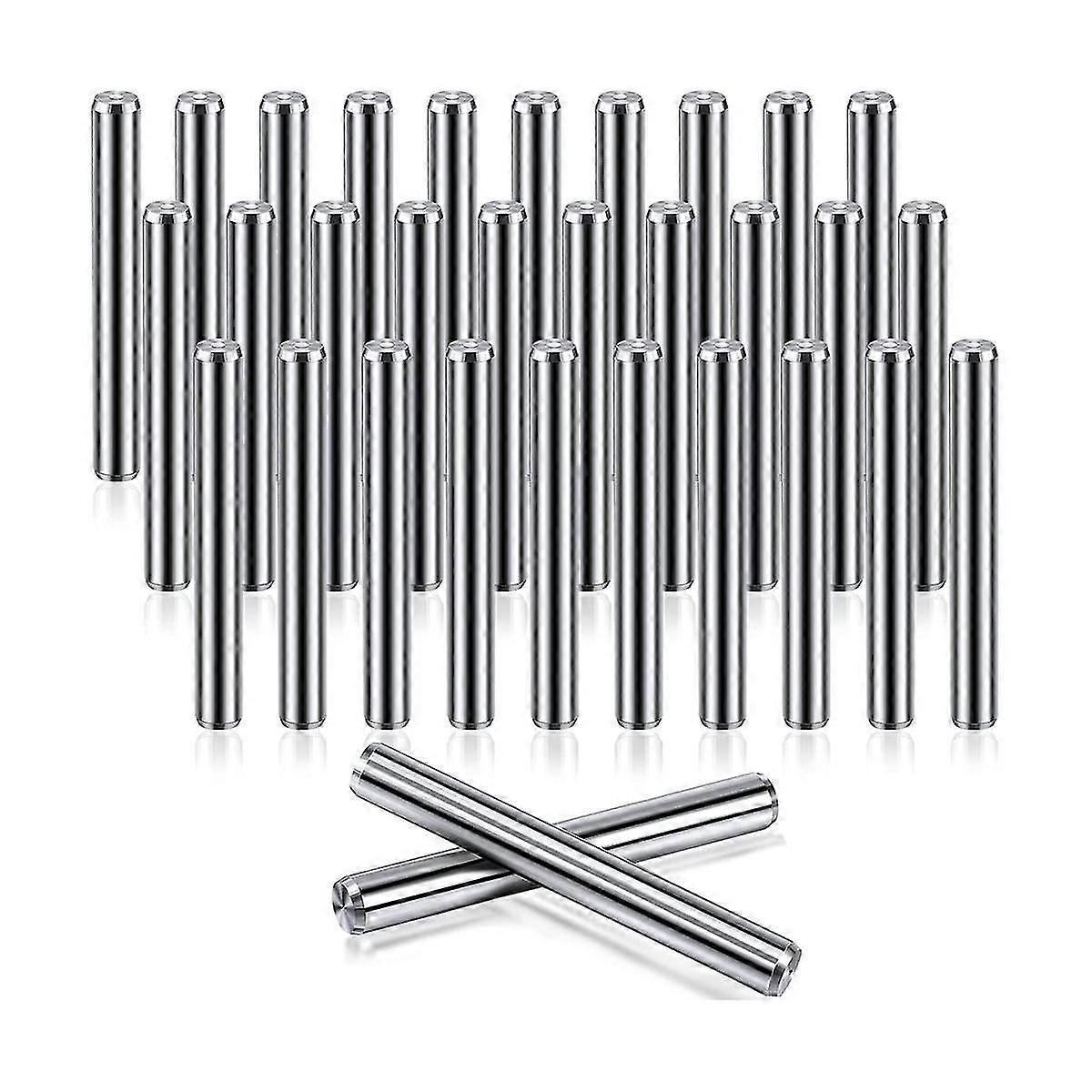 32 Stück 5 mm x 40 mm Regalhalterungen Stifte Regale Dübelstifte Edelstahl Regalstifte Metallbuch Silber