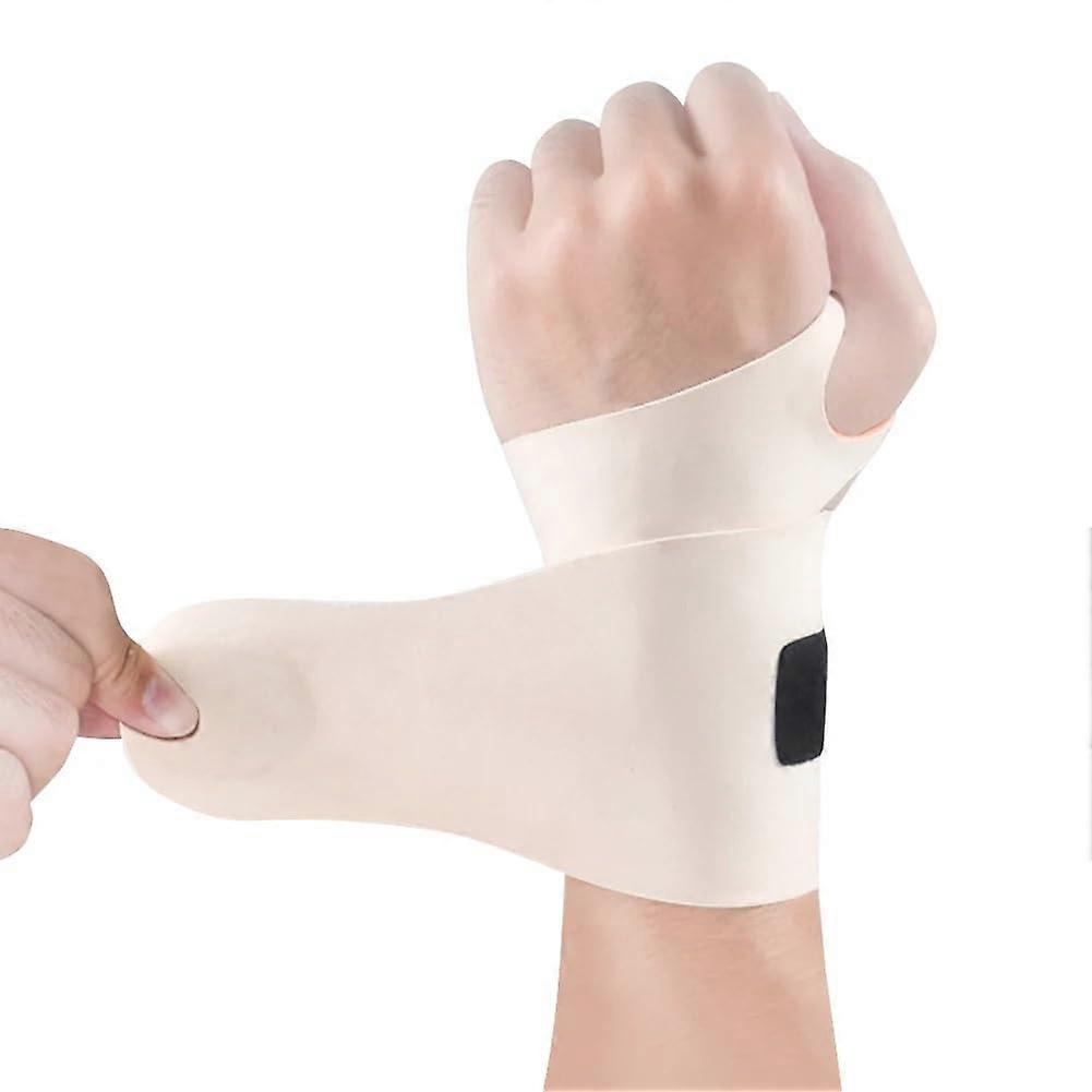 Wrist Bandages Adjustable Narrow Support Strap for Arthritis and Sprains, Tendon Relief for Training - White
