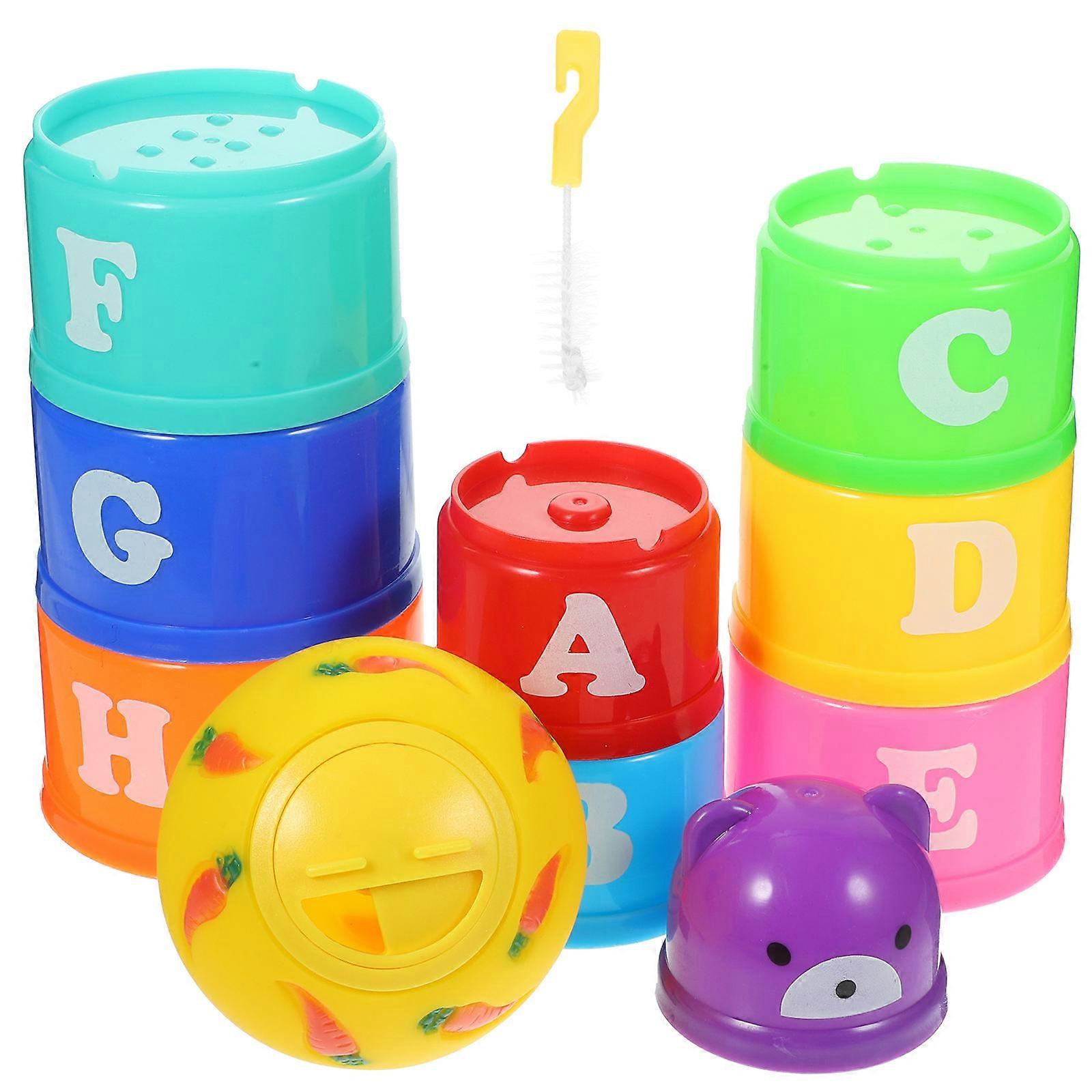 Bunny Nesting Cups Stacking Cups for Rabbits Pet Owners Rainbow Colors Space Saving 1 Set