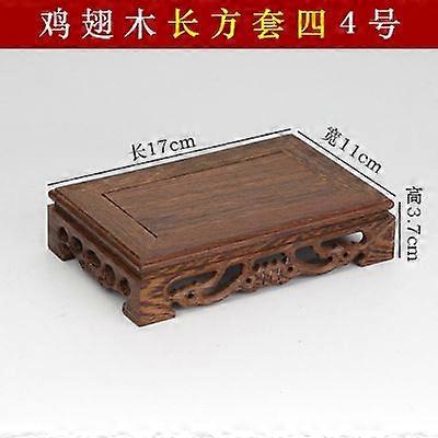 Wood Display Base: Rectangular Wood Display Stand for Crafts Vase and Unique Stones - Elegant Wooden Base for Home Decors
