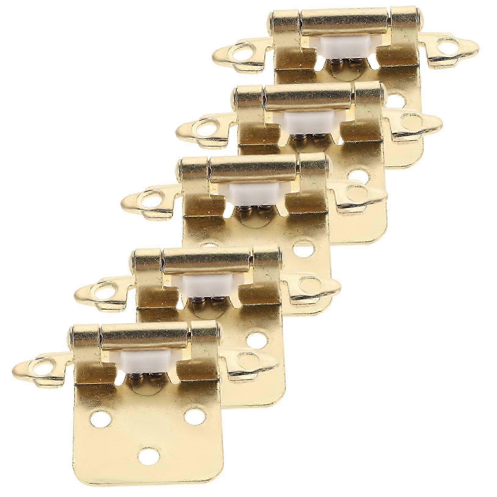 5pcs Spring Loaded Hinges for Doors, Suitable for RV Semi-Hidden Auto Closing Cabinets