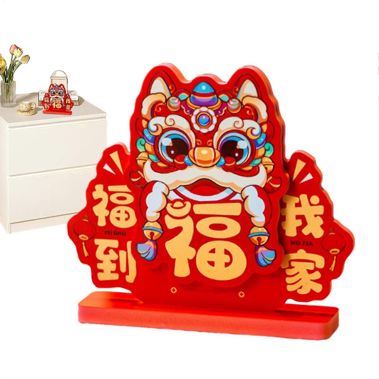 Chinese New Year Decorations 2025 Table Centerpieces, Year of the Snake Spring Festival Ornaments, Red and Gold Table Decor