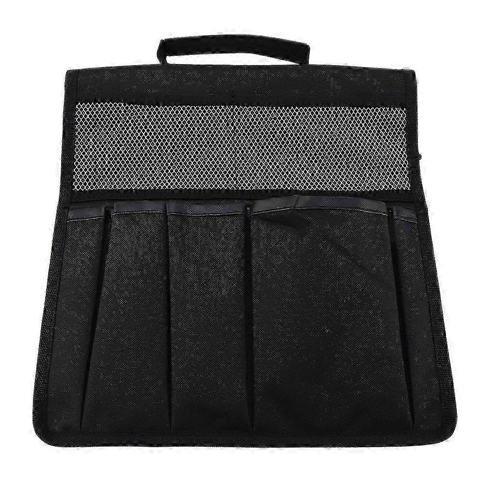 Foldable Portable Garden Kneeler Bench with Tool Storage Pouch (Black)