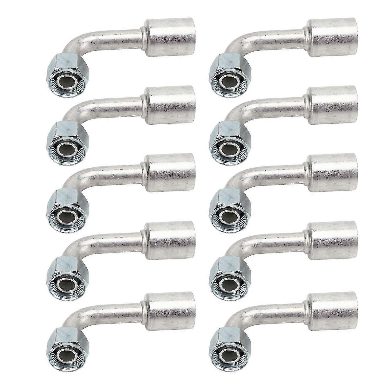 10PCs Universal Fit 90 Degree Connector Aluminum Joint for Car Air Conditioners
