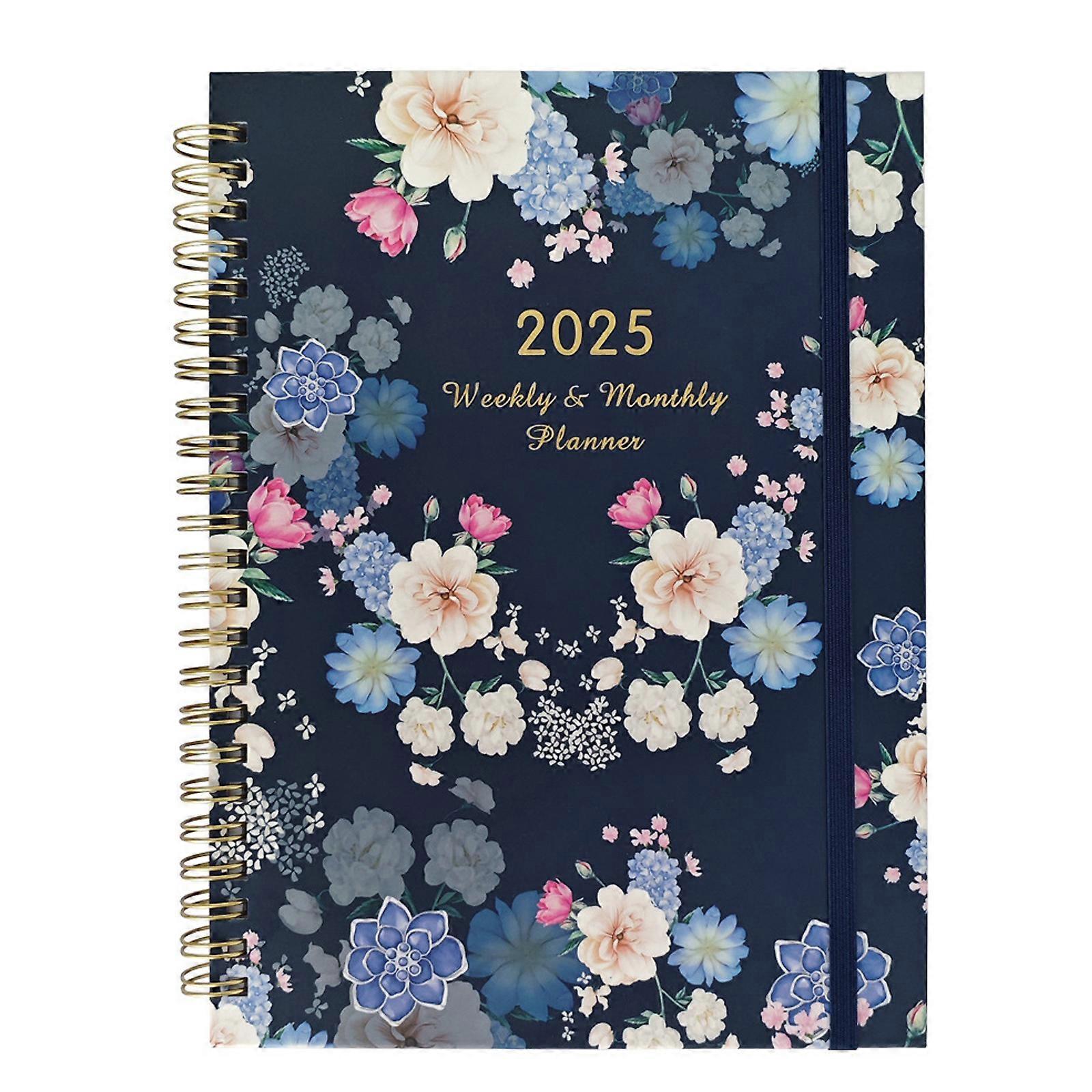Diary 2025, 2025 Diary A5 Page per Day, January to December, A5 Diary 2025 Week for Work Study, Notes and Task Board, Cute Smooth Hardcover