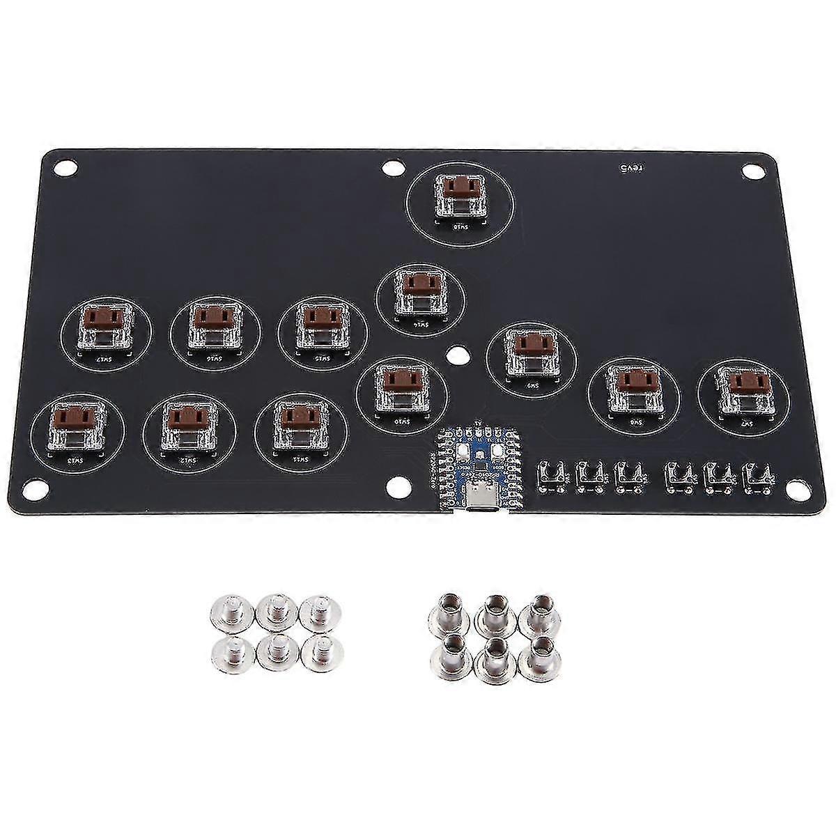 RGB Fighting Joystick Controller for PC and Switch with Turbo Function and Development Board for Arcade Gaming