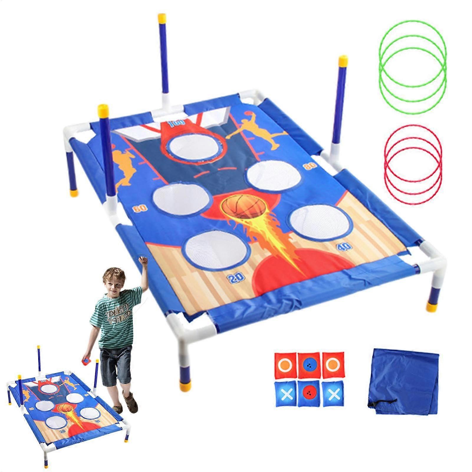 Bean Bag Toss Set for Kids - Outdoor Cornhole Game for Ages 3-5, Interactive Family Fun with Colorful Bean Bags and Target Boards