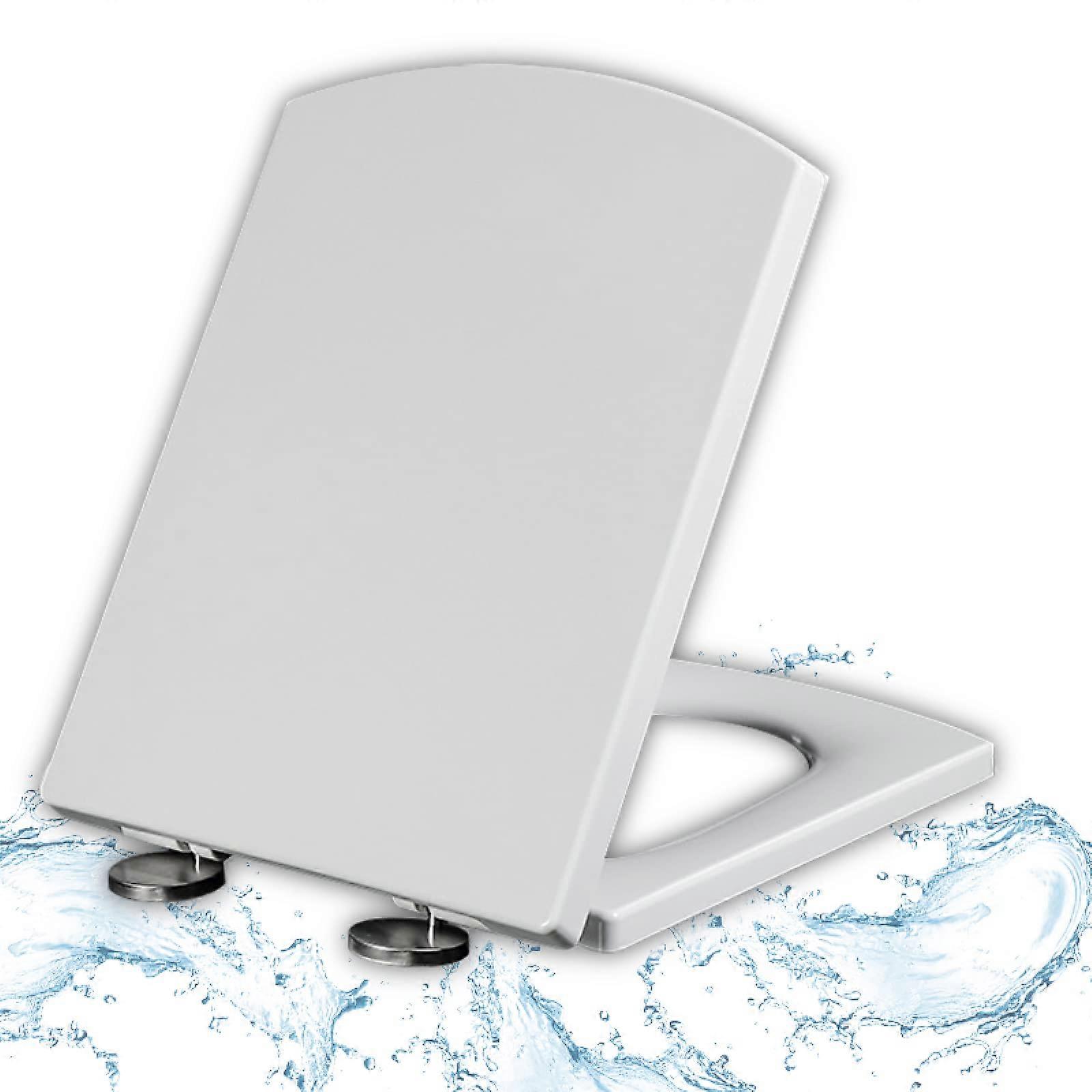 White Square Soft Close Quick Release Toilet Seat